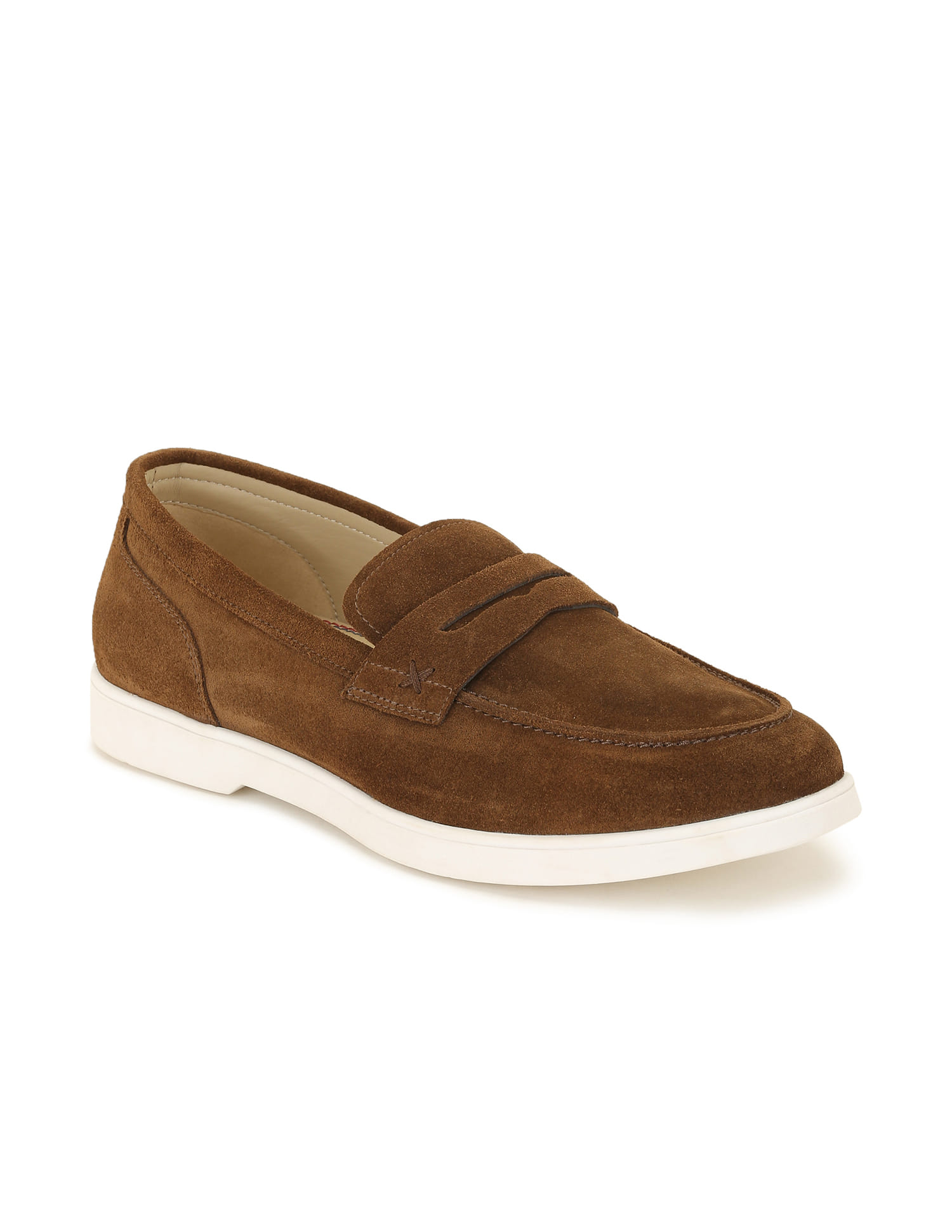 U.S. Polo Assn. Men\'s Brown Loafers Buy U.S. Polo Assn. Men Perforated Leather Terren Loafers  main image 2