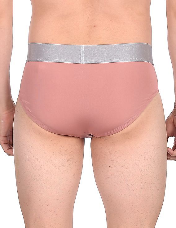 Buy CALVIN KLEIN Pink Mens Solid Briefs