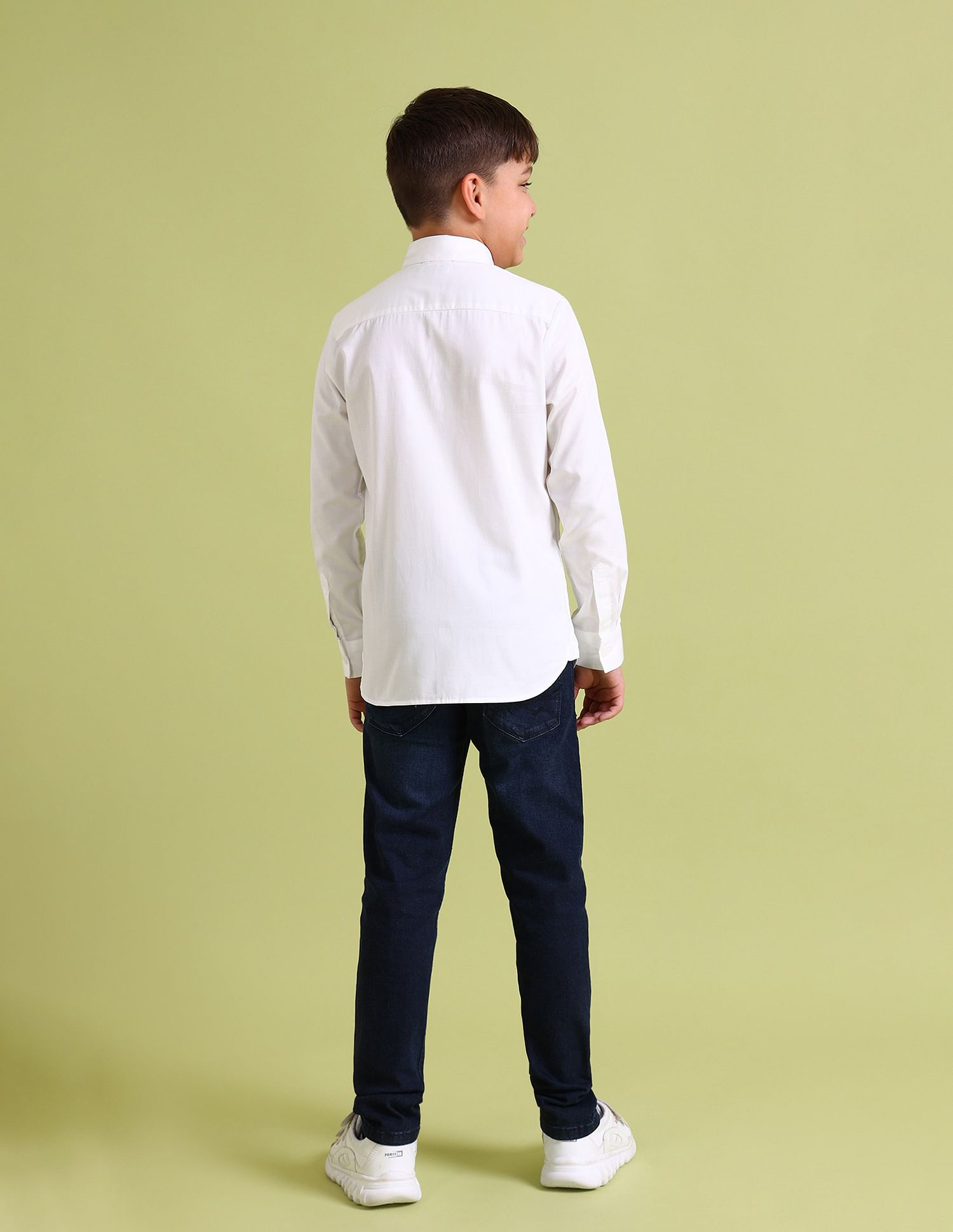 U.S. Polo Assn. Kids Boys Solid Sateen Shirt