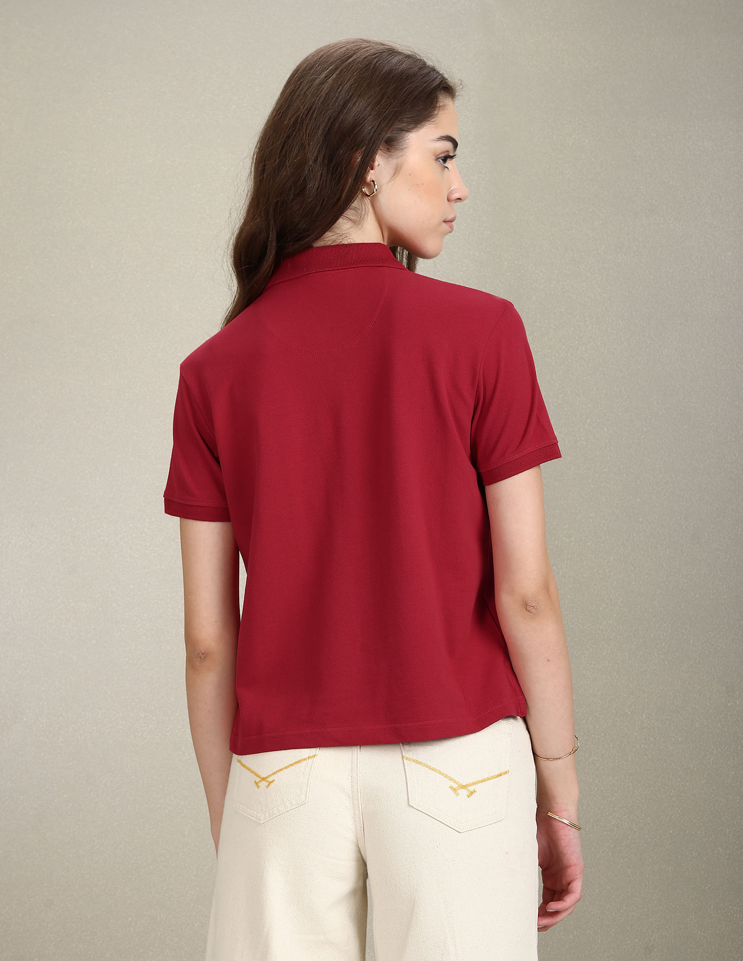 Cropped polo clearance shirt outfit