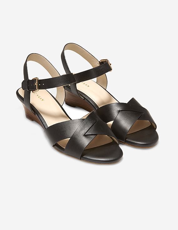 Buy Cole Haan Women Black Avina Wedge Sandals - NNNOW.com