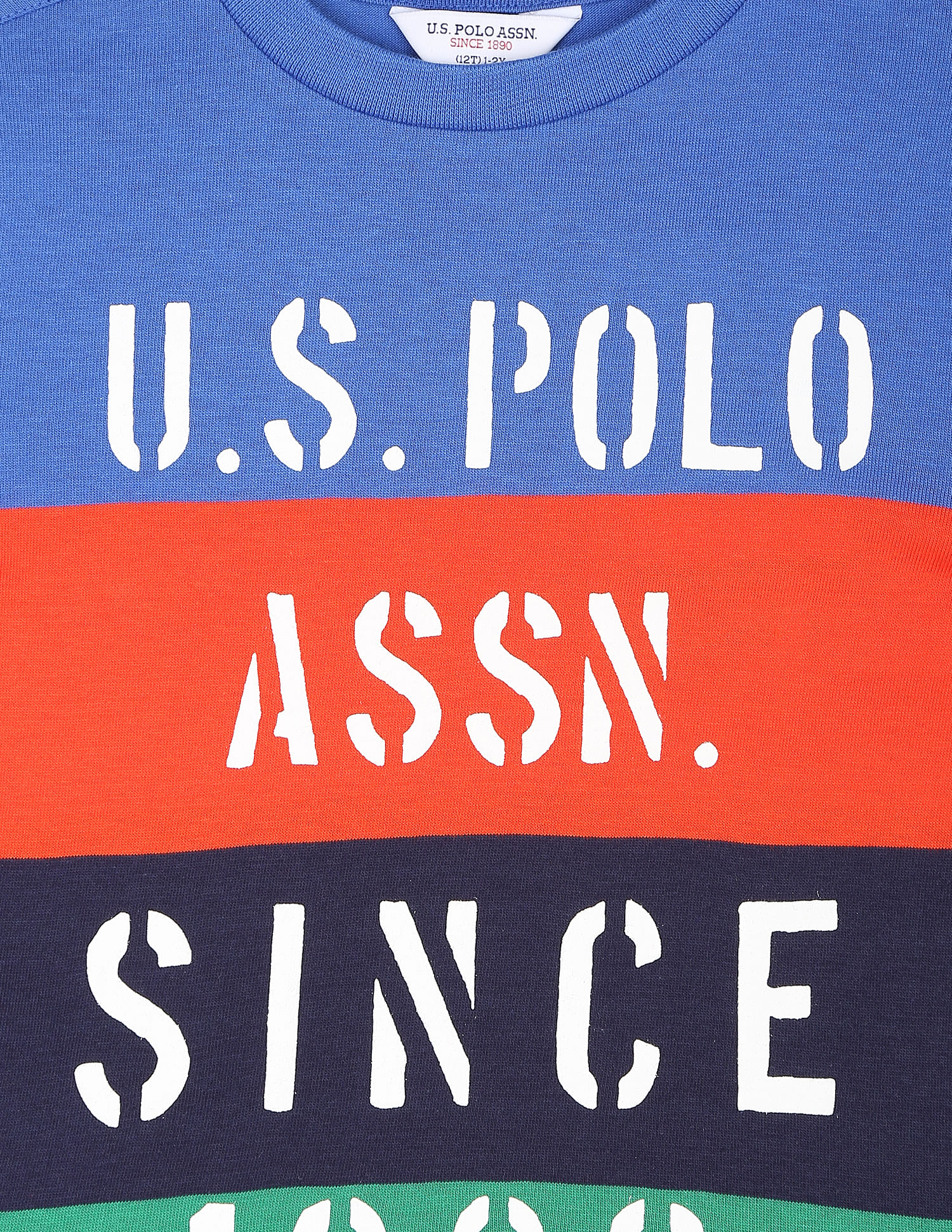 U.S. Polo Assn. Kids Boys Colour Block Crew Neck T-Shirt