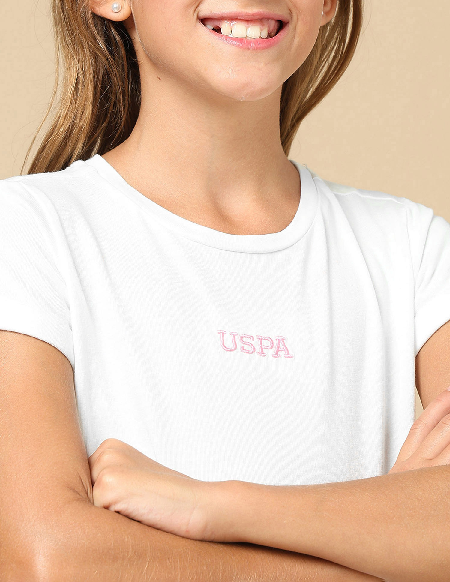 U.S. Polo Assn. Kids Girls Regular Fit T-Shirt