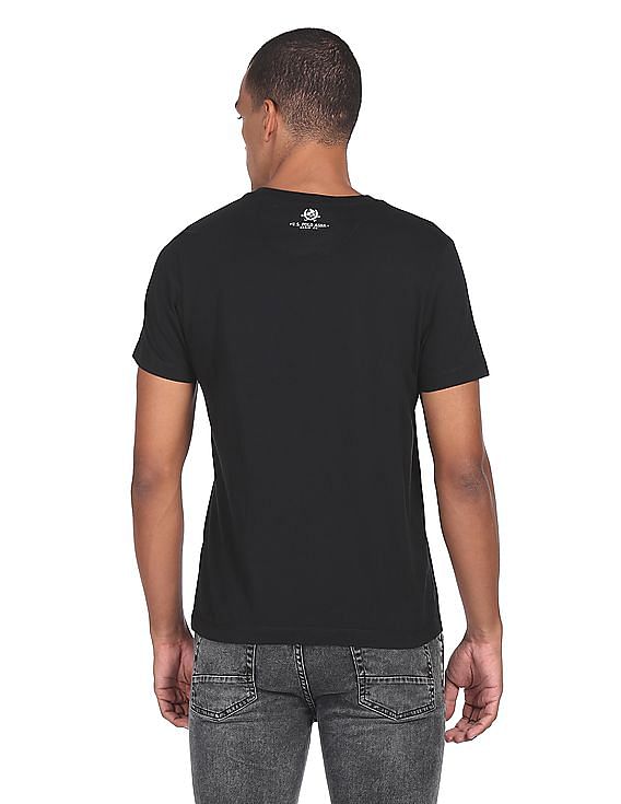U.S. Polo Assn. Denim Co. Ribbed Neck Brand Print T-Shirt