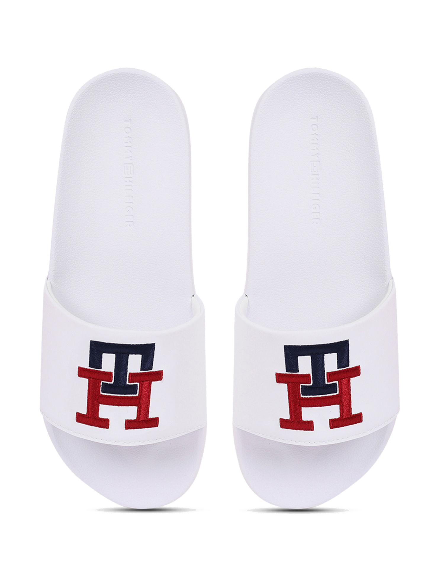 Tommy hilfiger sale white slides