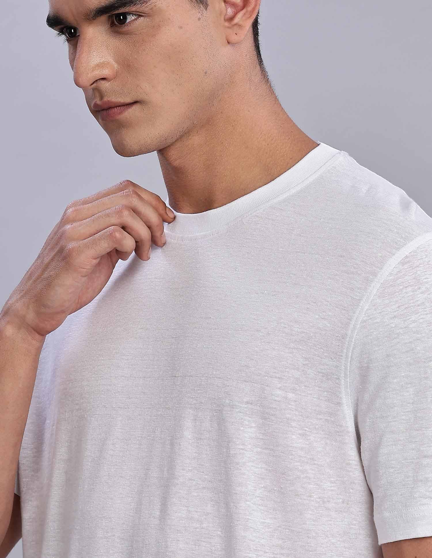 Tommy Hilfiger Mens White Printed T-Shirt