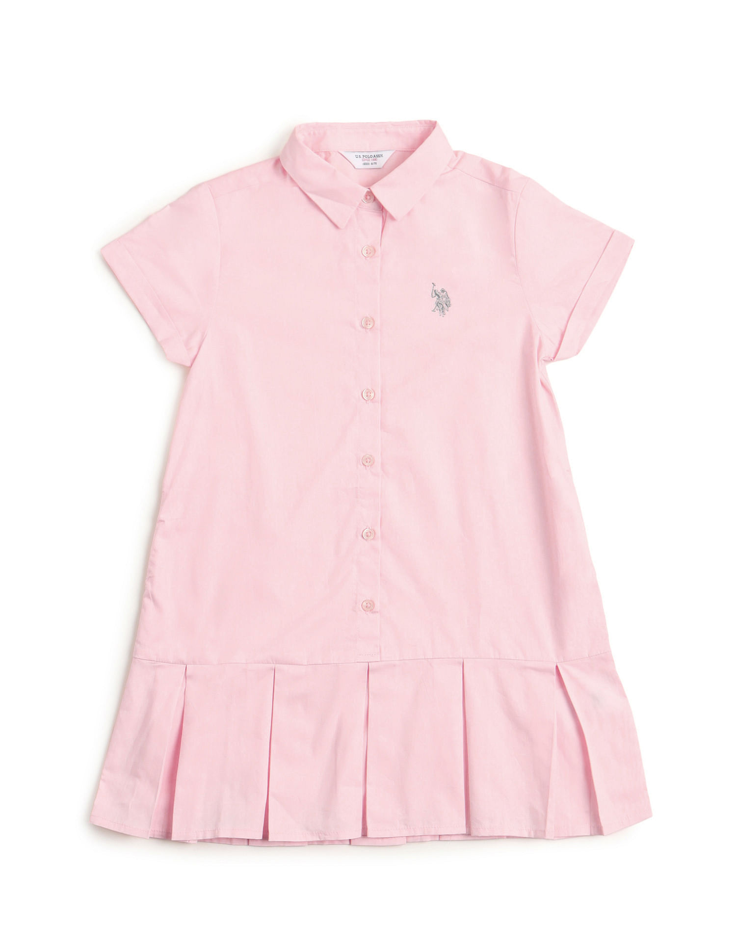 U.S. Polo Assn. Kids Girls Solid A-Line Dress