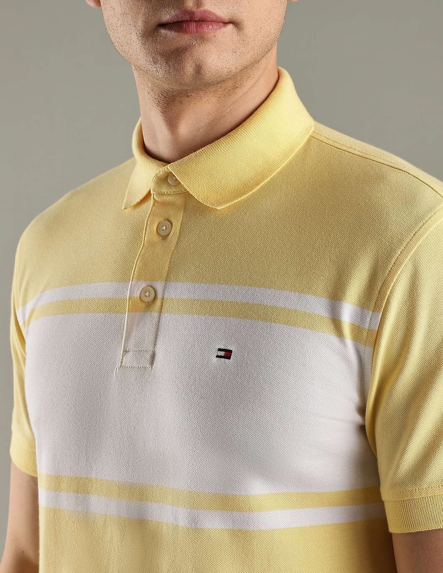 Tommy Hilfiger Striped Slim-Fit Cotton Polo T-Shirt