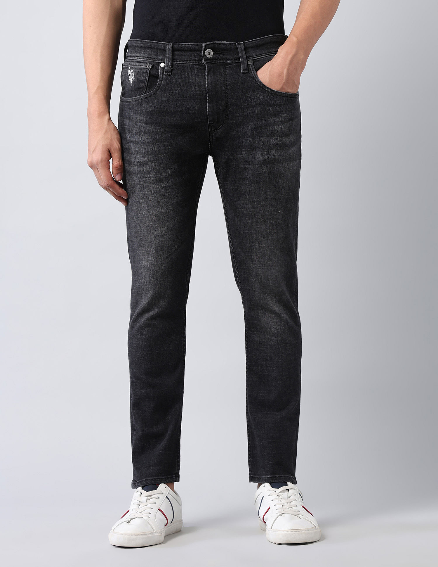 U.S. Polo Assn. Denim Co. Henry Tapered Fit  Black Jeans