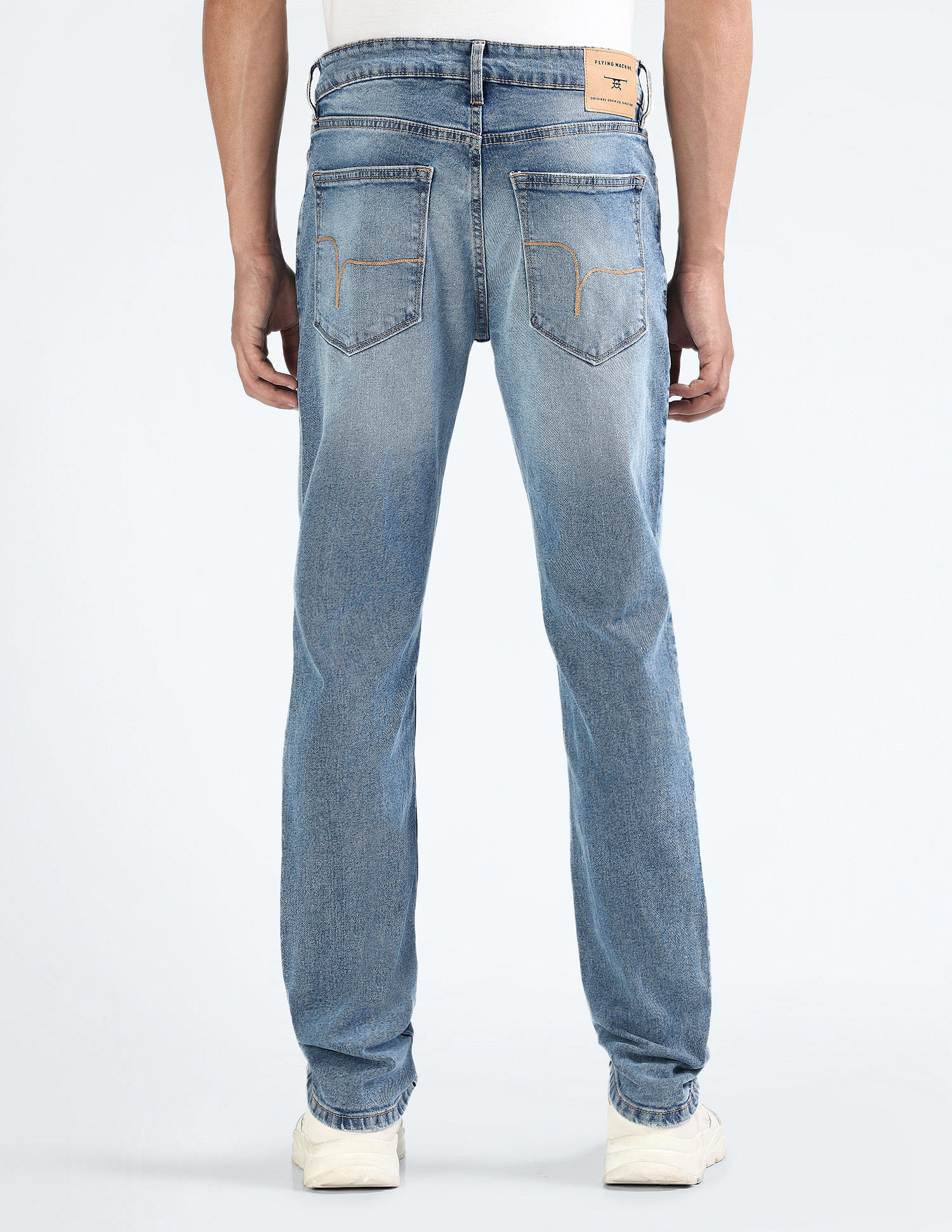 Flying Machine Slim Straight Stone Wash Jeans