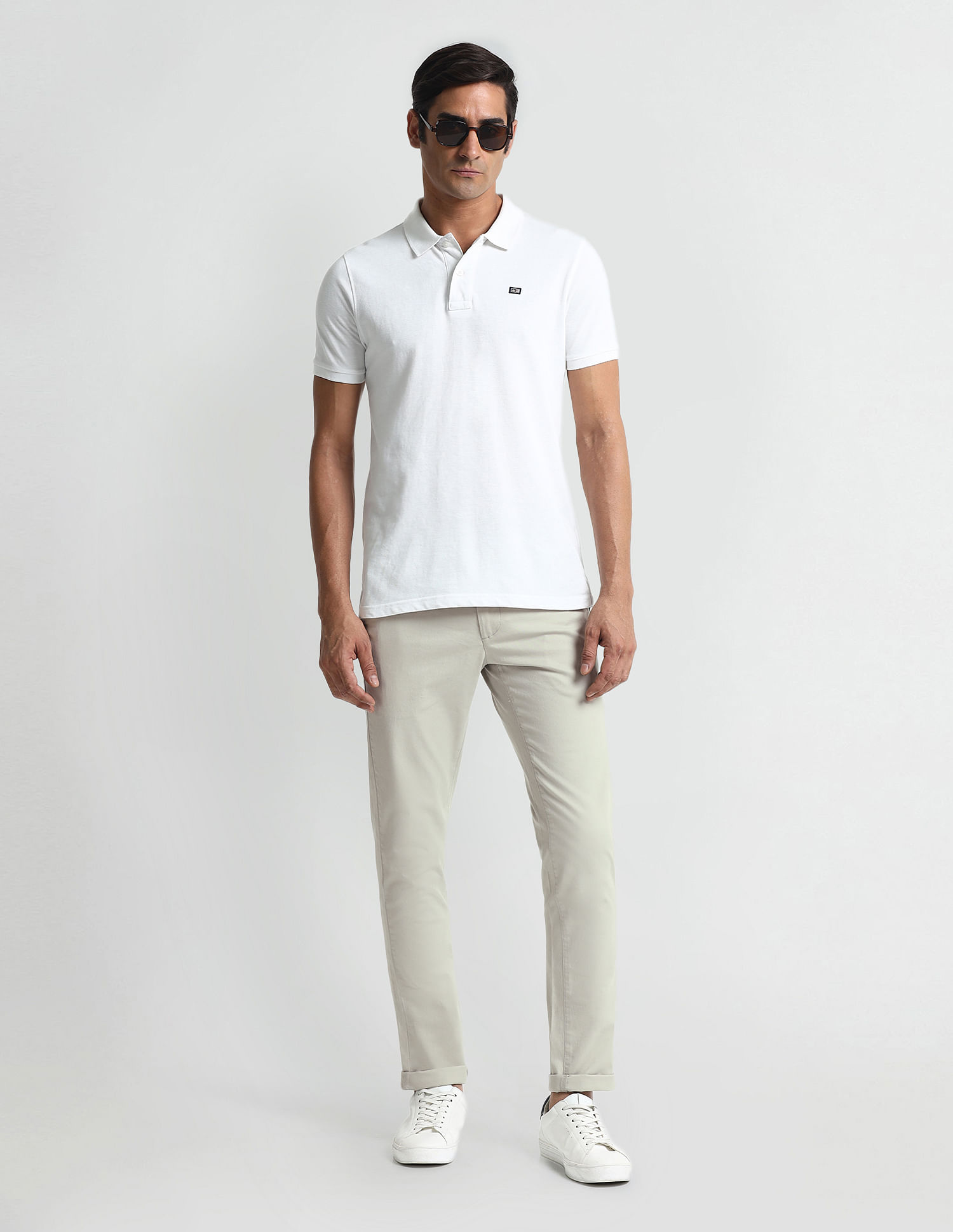 Arrow Sport Slim Fit Twill Trousers