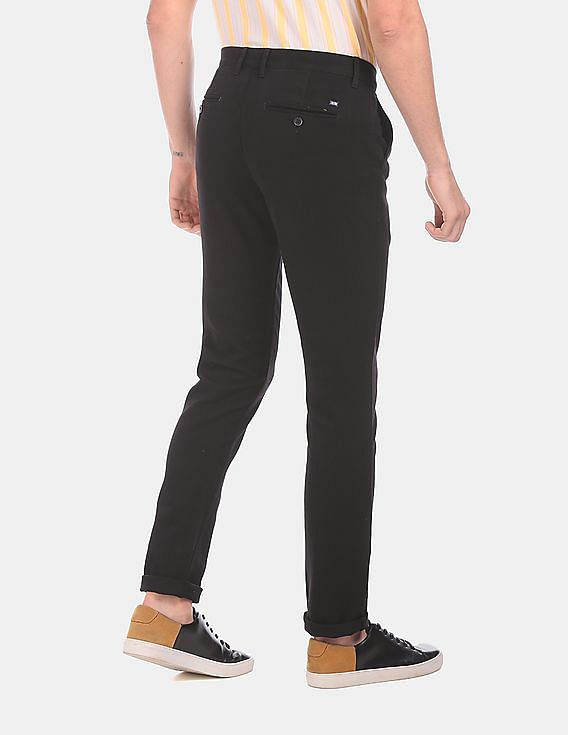 Buy Arrow Sports Mid Rise Solid Trousers - NNNOW.com