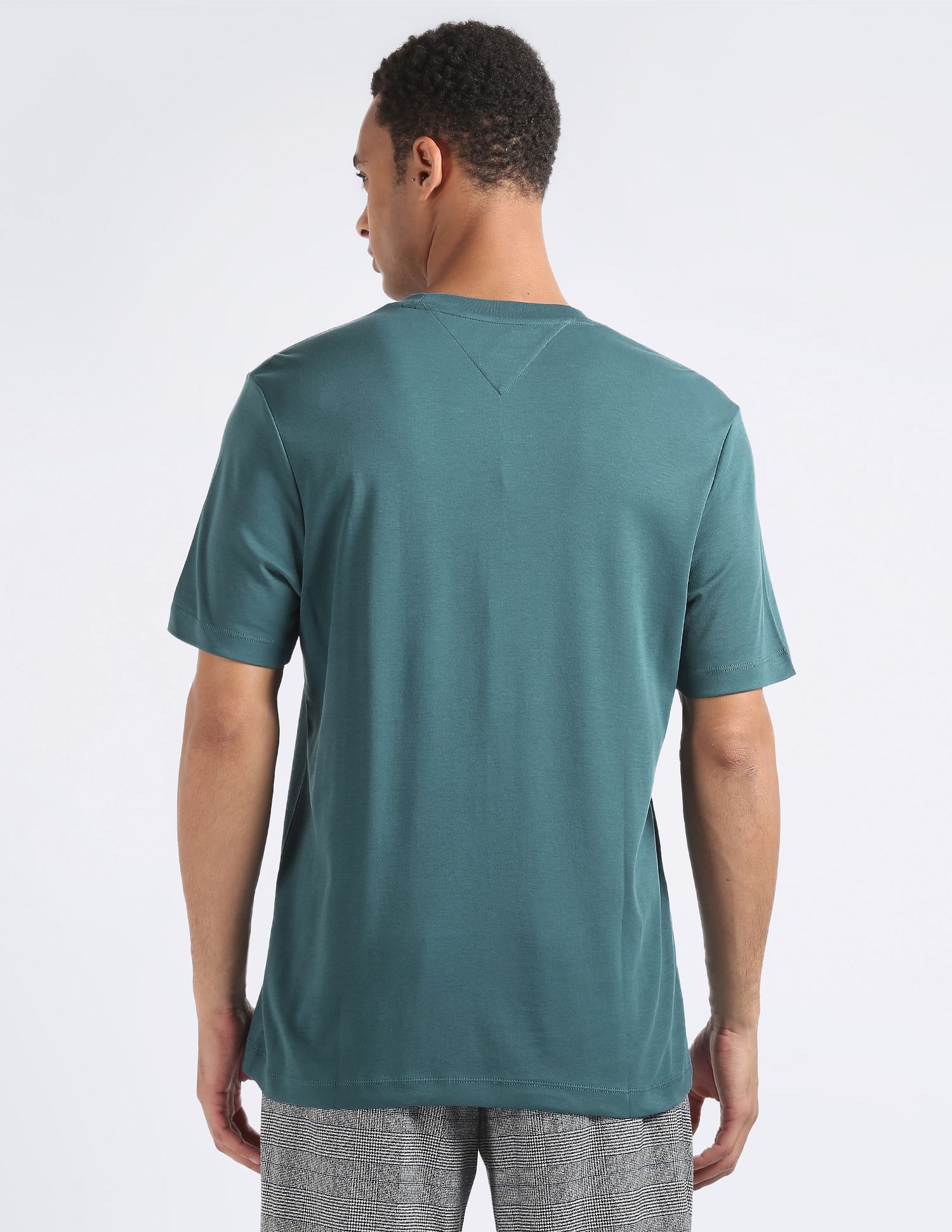 Tommy Hilfiger Gold Embroidered Cotton T-Shirt