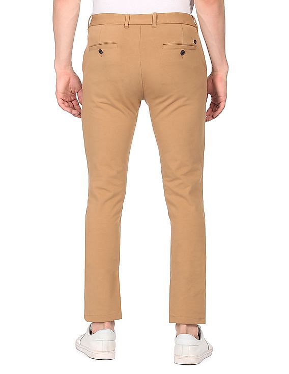 Buy Granola Khaki Slim Fit Cotton Chino Pants for Men yellow Online at  Bewakoof