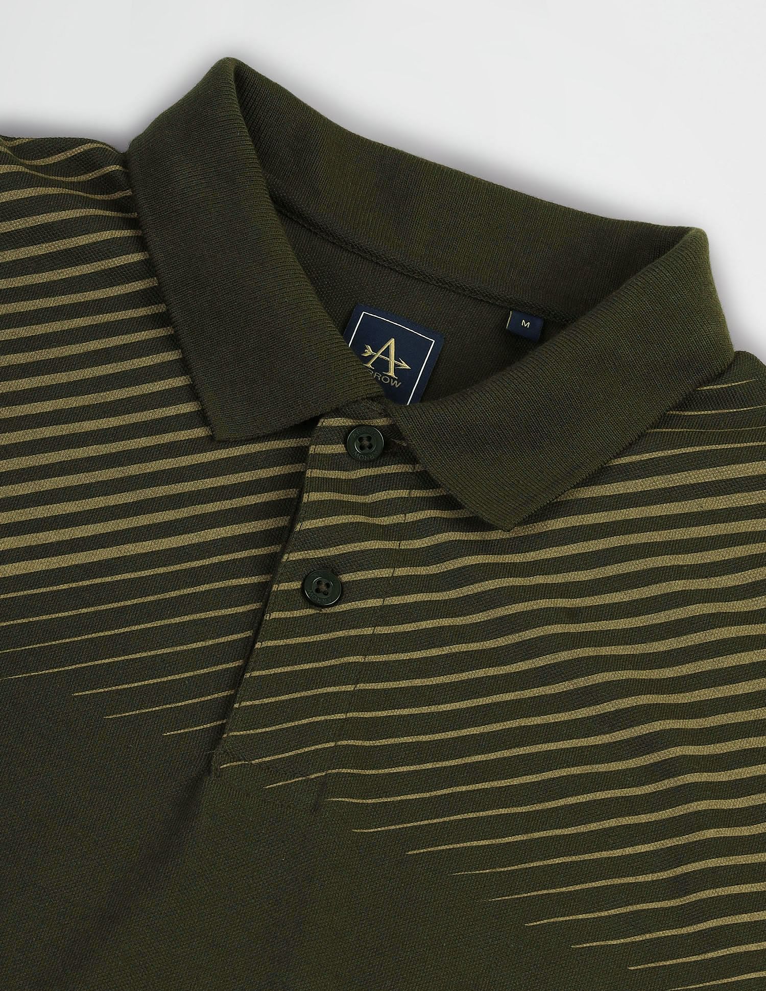 Arrow Sport Diagonal Stripe Pique Polo Shirt
