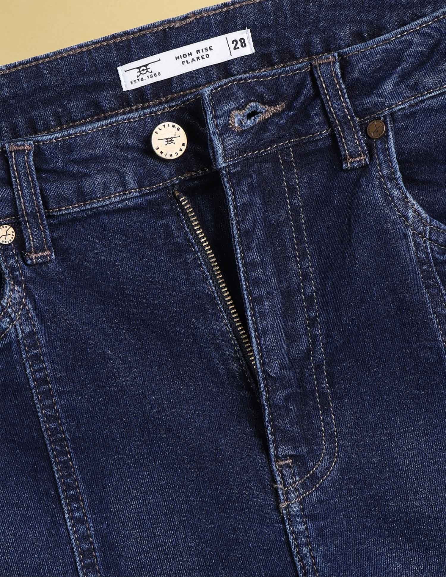 Flying Machine Women K-Street X Flared Fit Pannelled Jeans