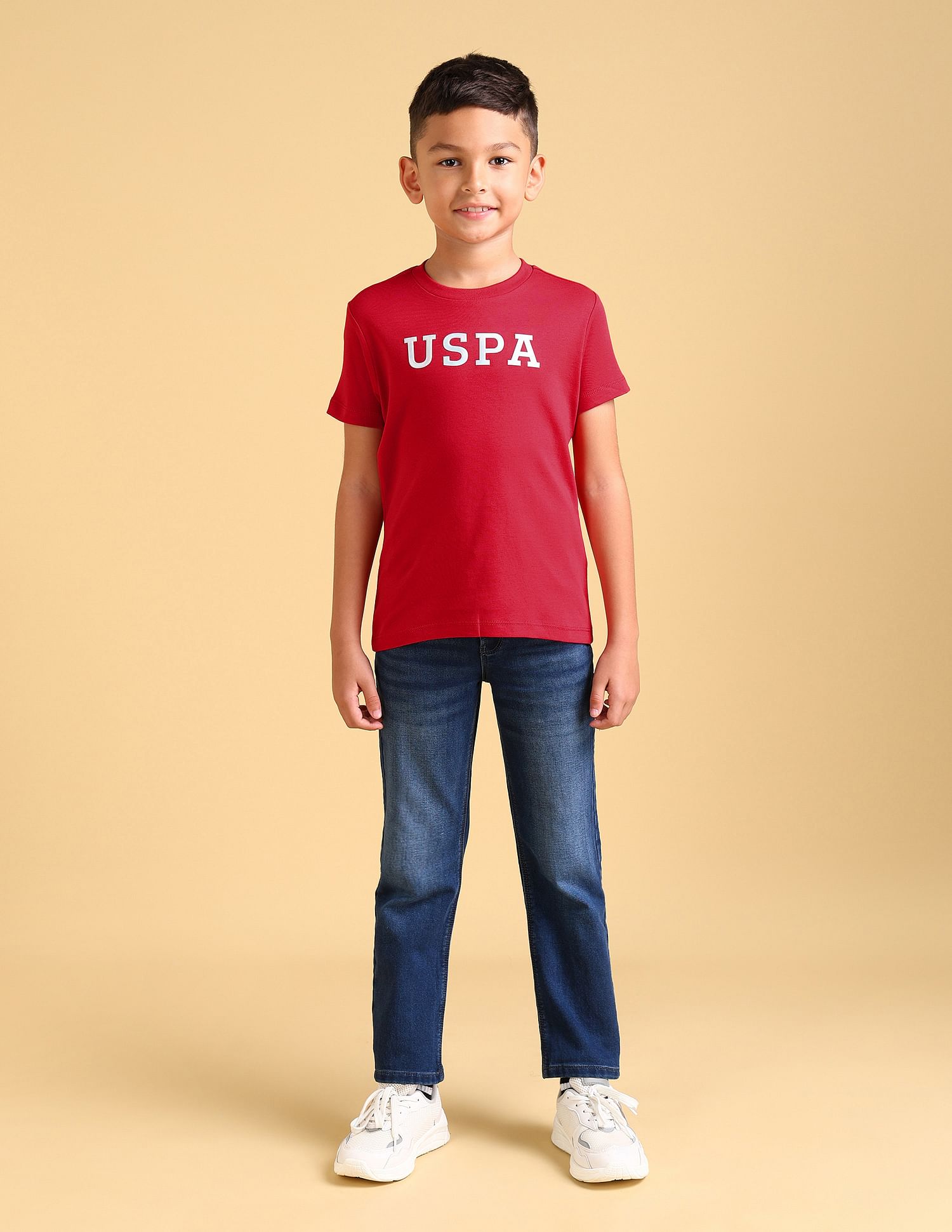 U.S. Polo Assn. Kids Boys Pure Cotton Regular T-shirt