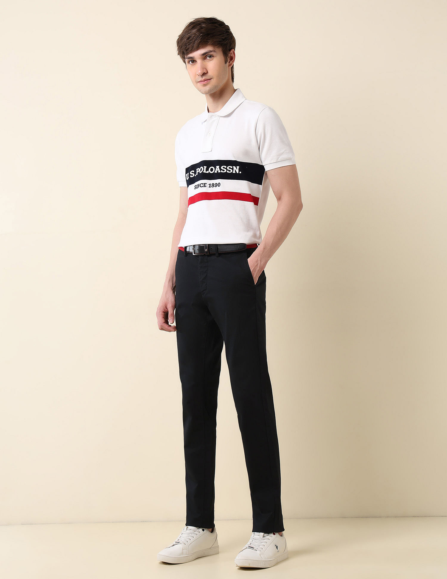U.S. Polo Assn. Denver Slim Fit Dobby Weave Trousers