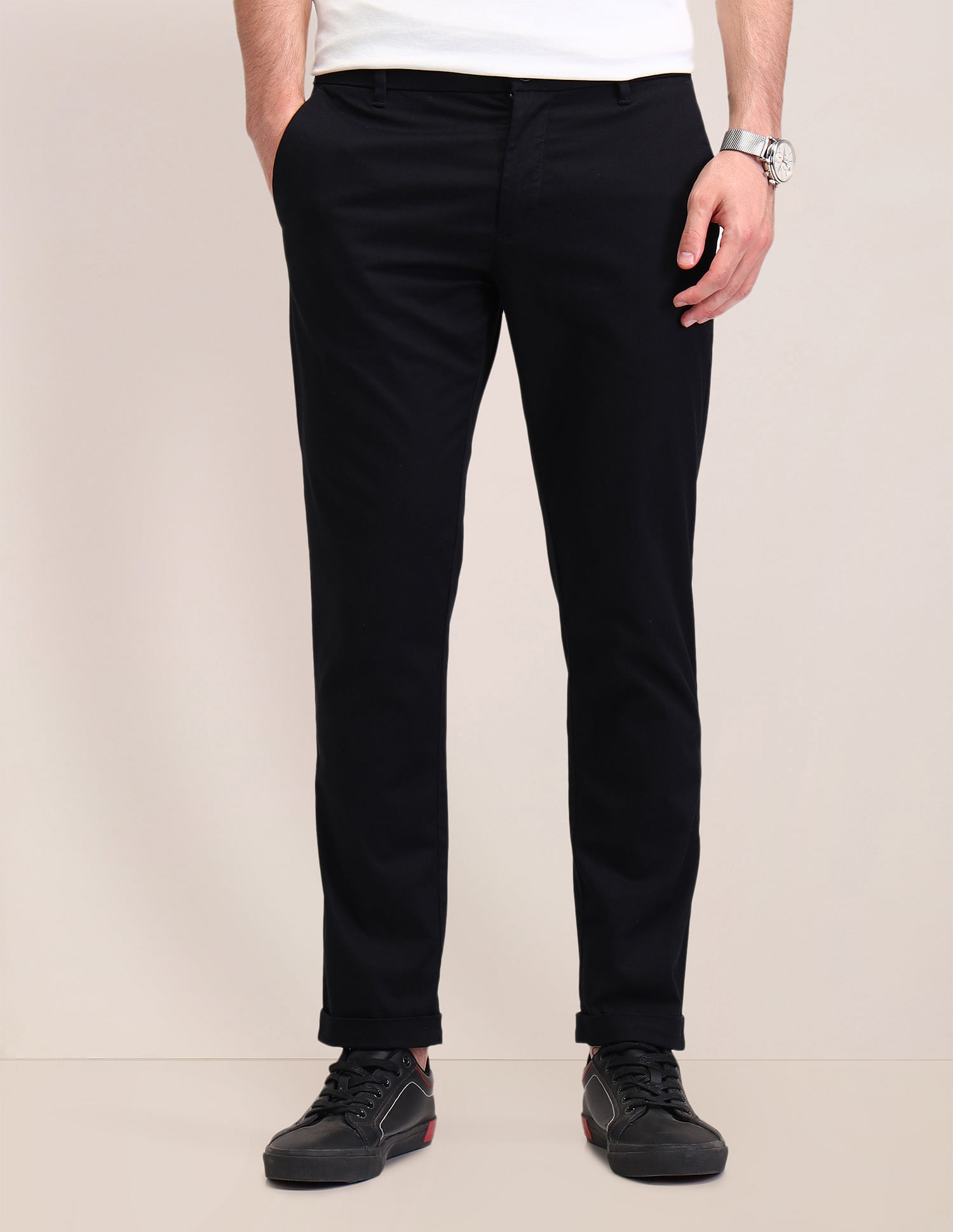 U.S. Polo Assn. Mid Rise Henry Tapered Fit Trousers