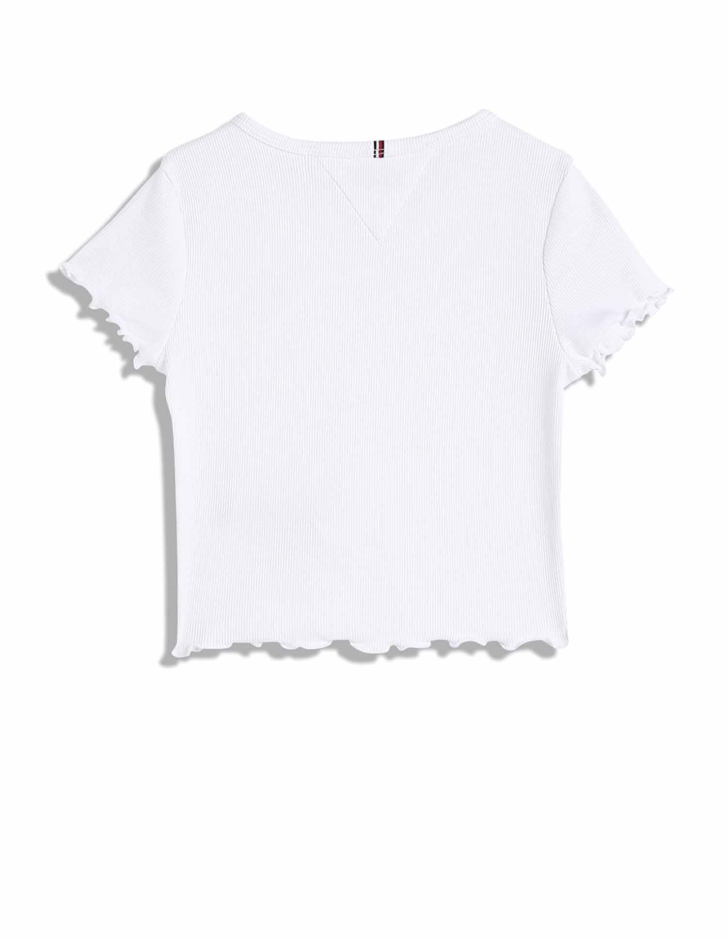 Tommy Hilfiger Kids Girls Texture Slim-Fit Cotton T-Shirt