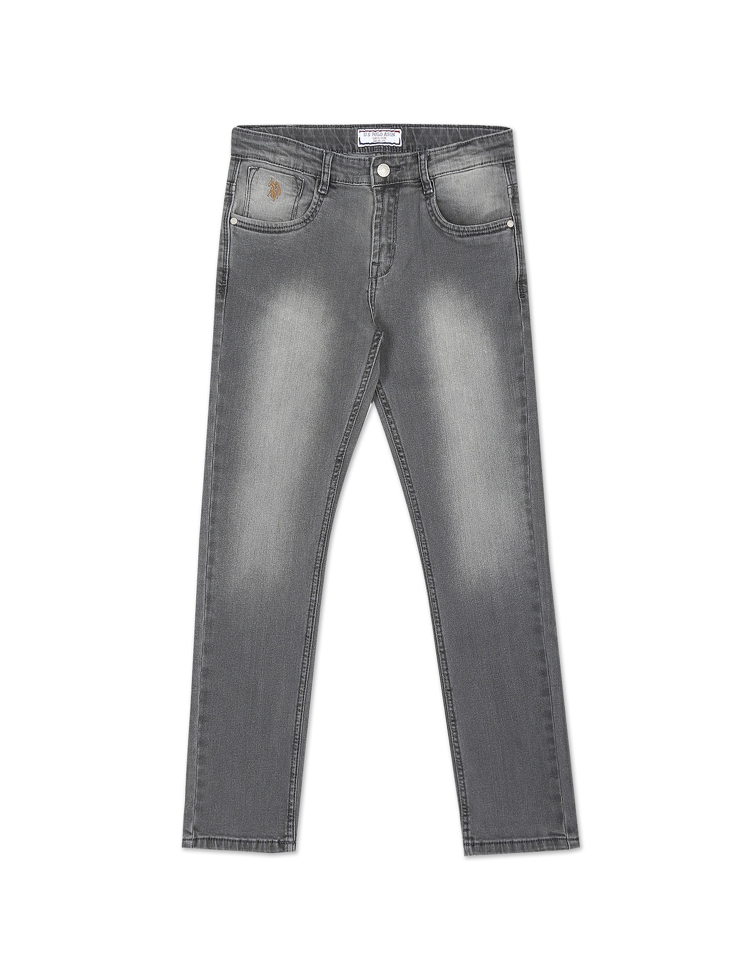 Buy U.S. Polo Assn. Kids Mid Rise Stone Wash Jeans - NNNOW.com