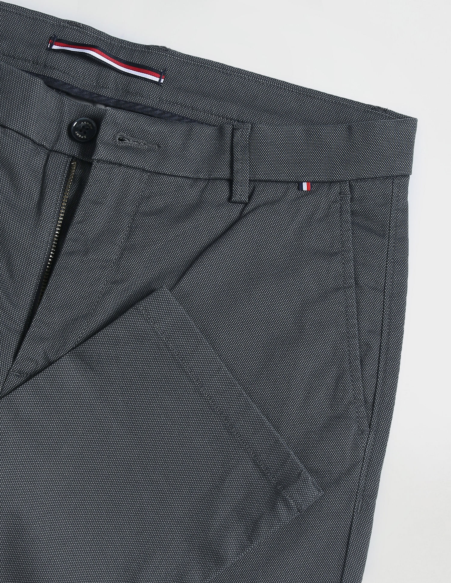 Arrow Sports Mid Rise Smart Flex Trousers