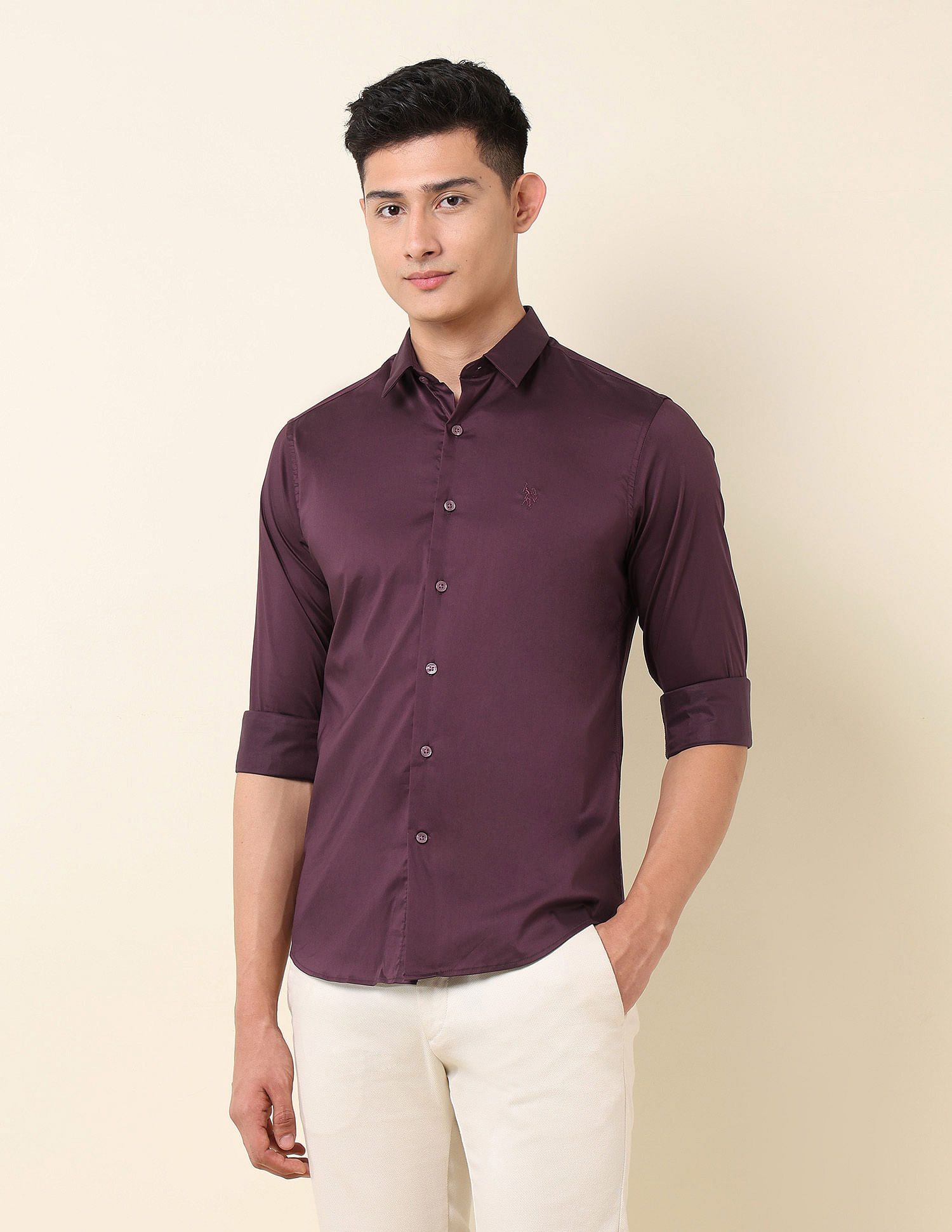 U.S. Polo Assn. Tailored Fit Solid Shirt