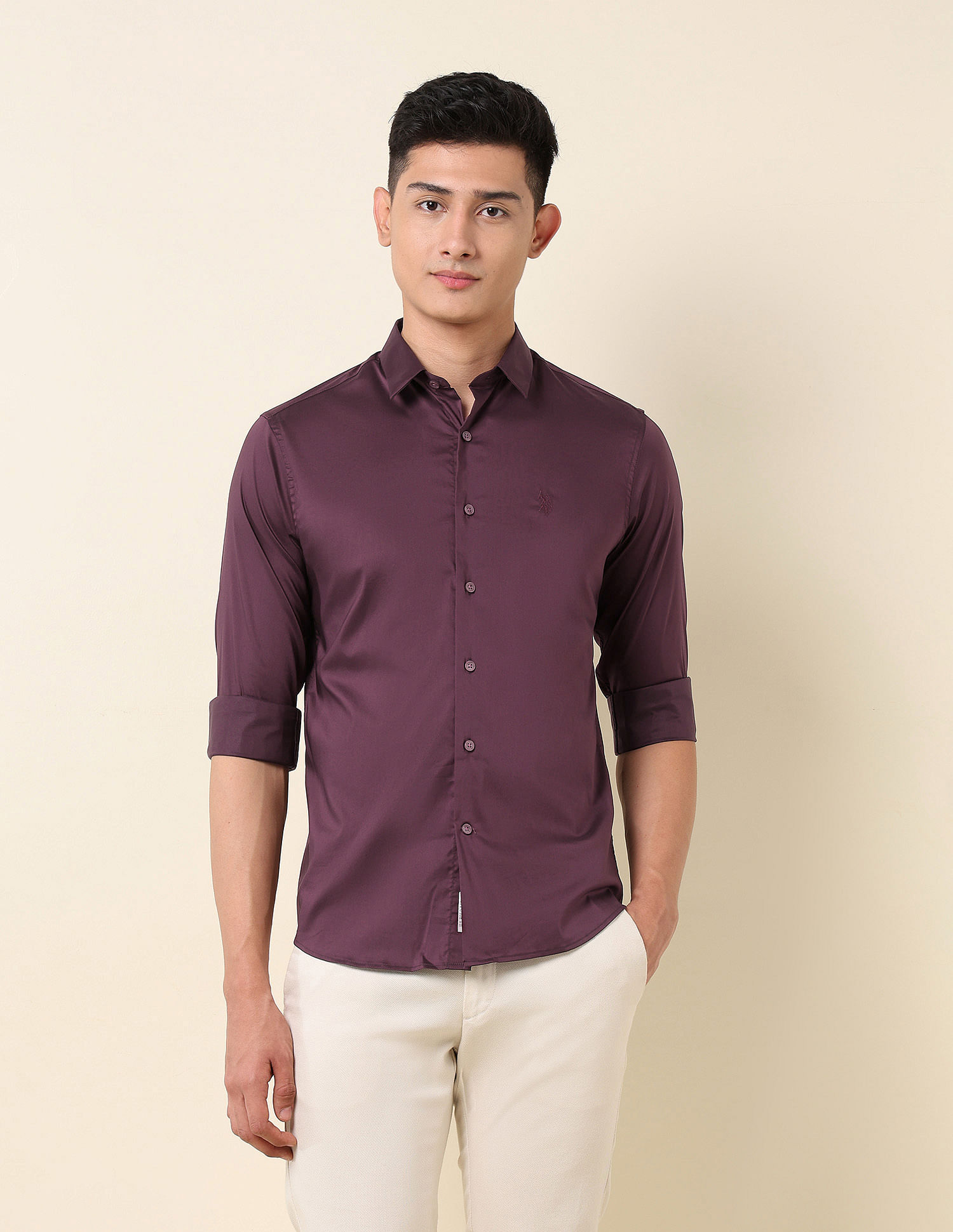 U.S. Polo Assn. Tailored Fit Solid Shirt