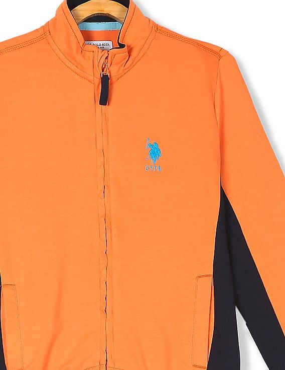 color block plaid panel zip up hoodie jacket