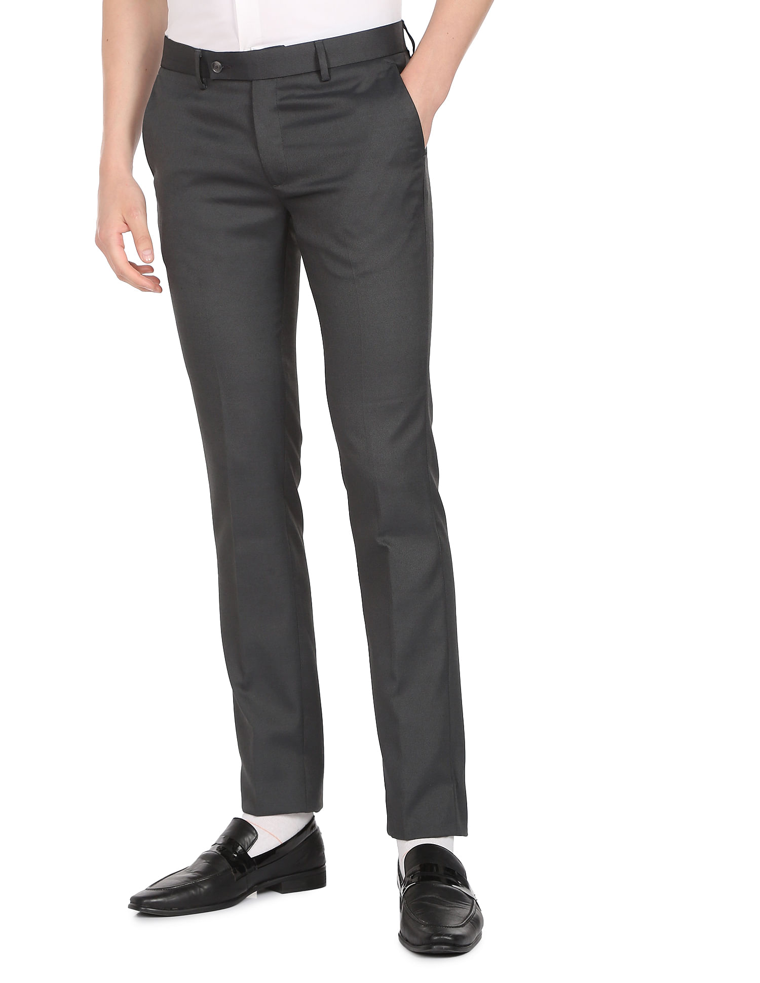 Blackberry Grey Slim Fit Trousers Pant For Men price in UAE | Amazon UAE |  kanbkam