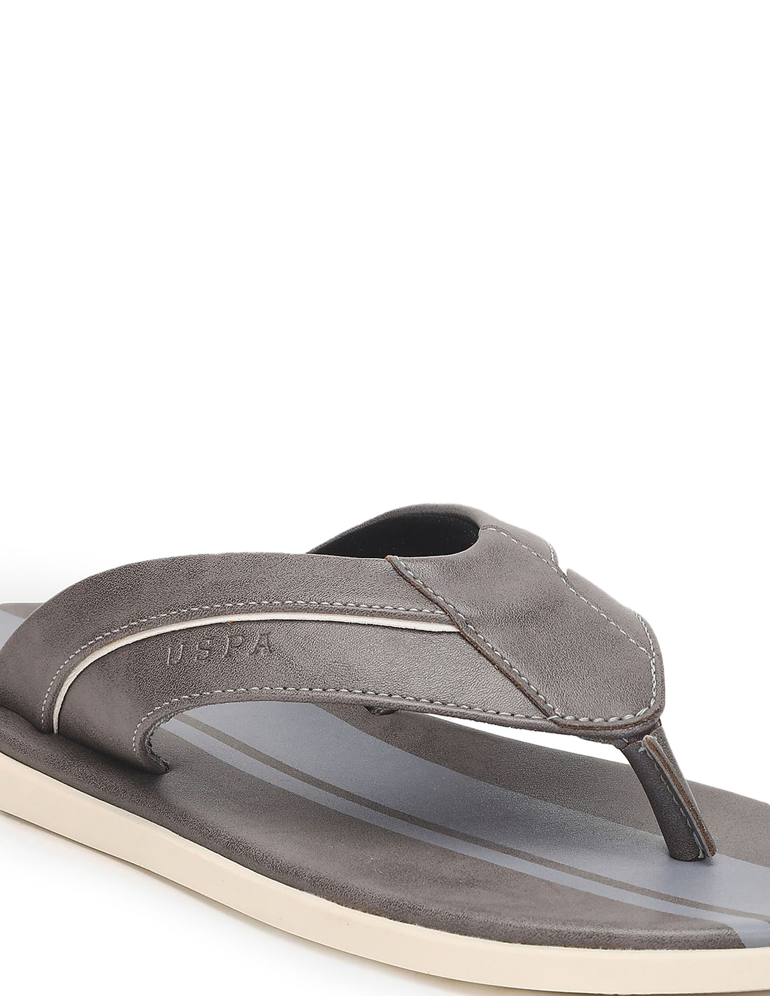 Grey flip best sale flops mens