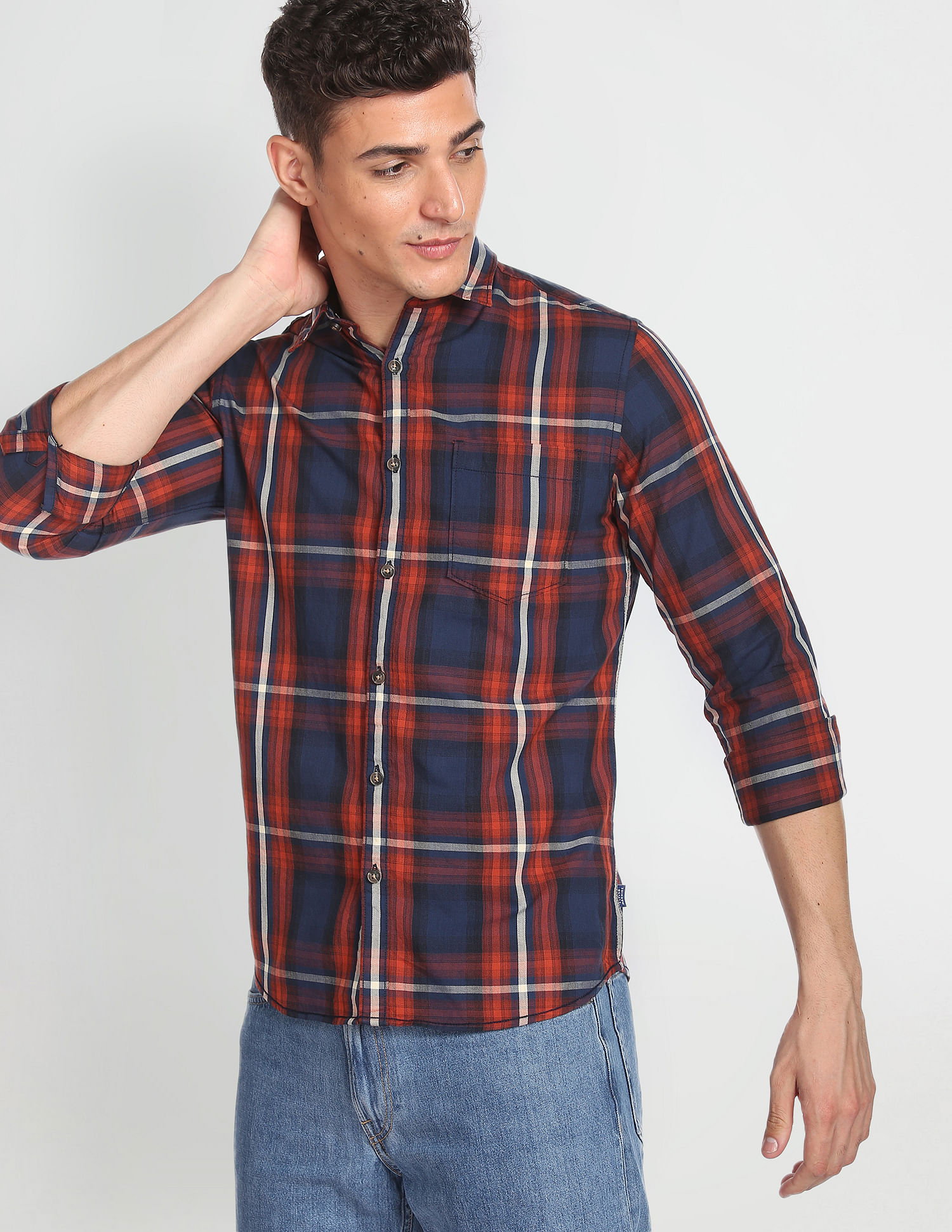 Flying Machine Tartan Check Twill Shirt