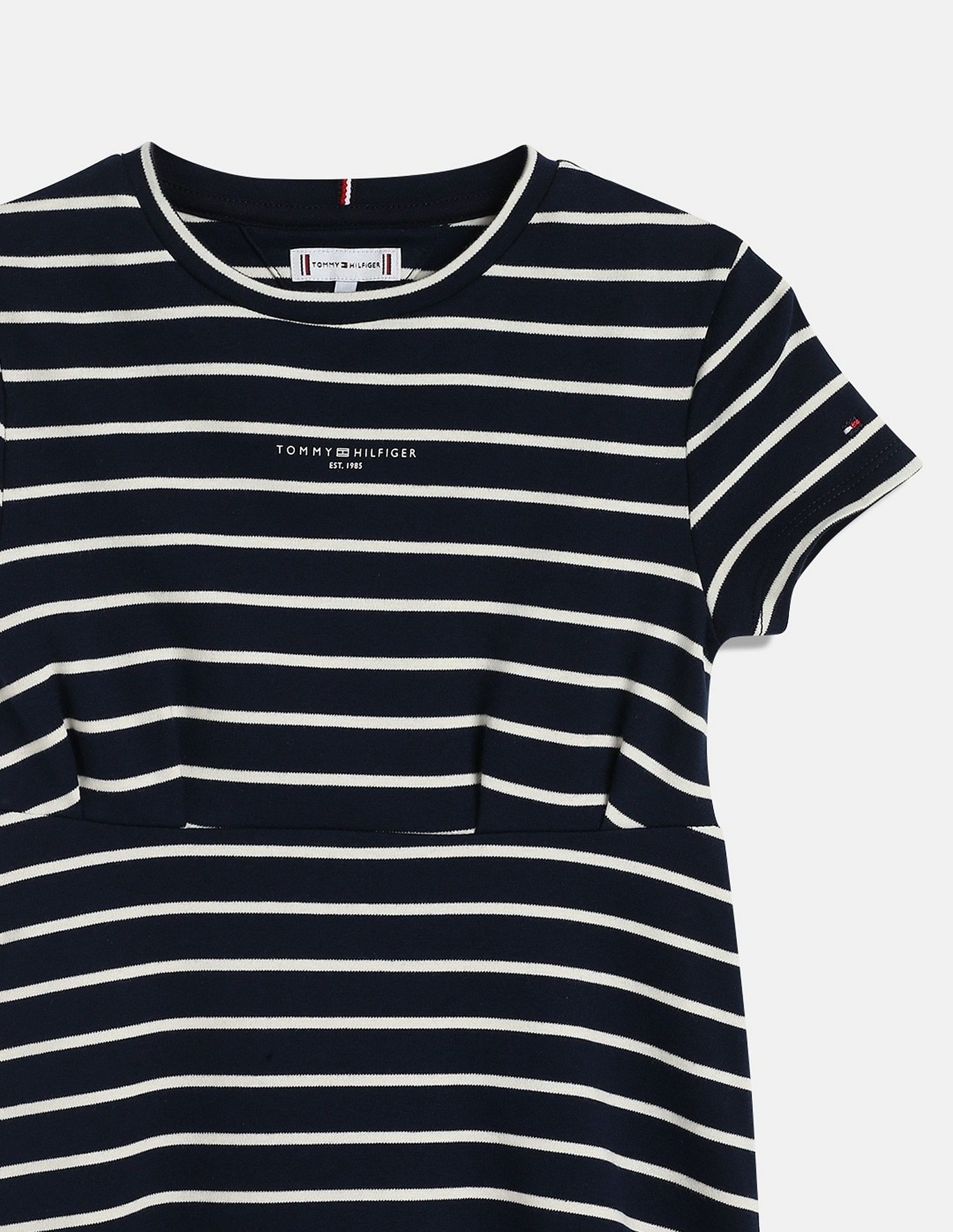 Tommy Hilfiger Kids Girls Striped Regular-Fit Cotton Dress