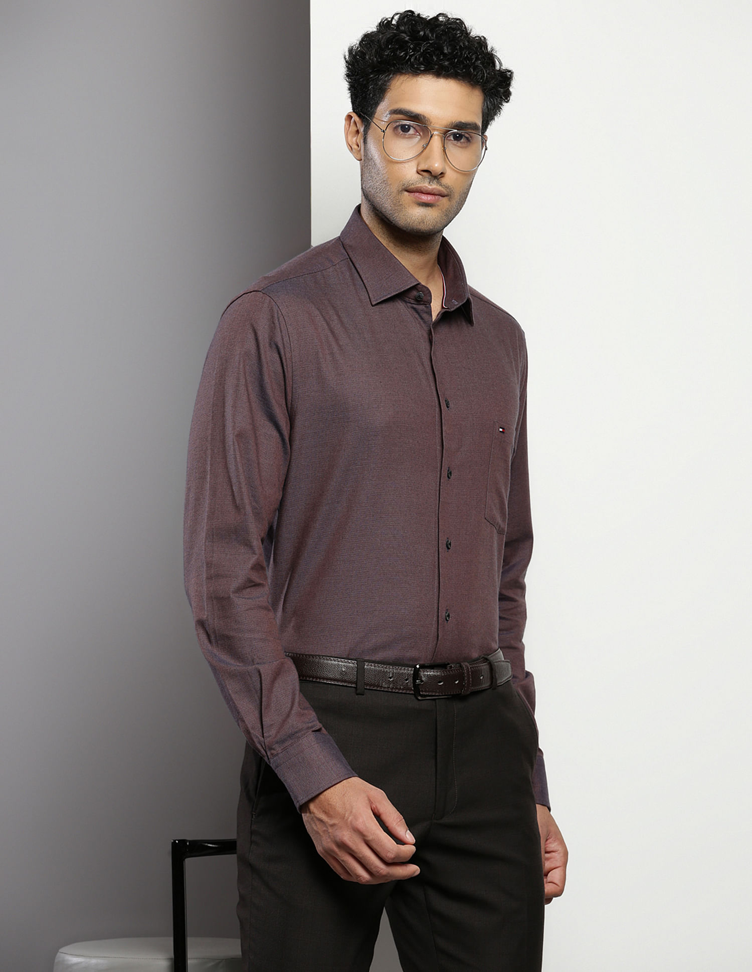 Tommy Hilfiger Solid Dobby Shirt