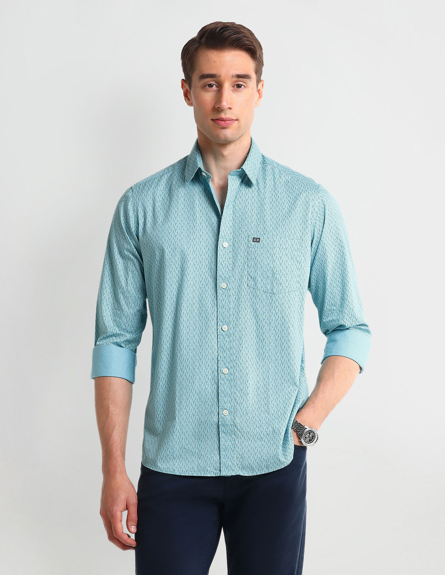 Arrow Sport Manhattan Slim Fit Cotton Shirt