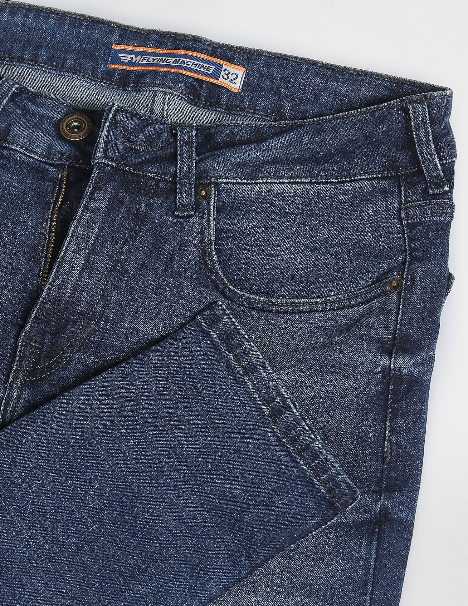 Flying Machine Stone Wash Jackson Skinny Fit Jeans
