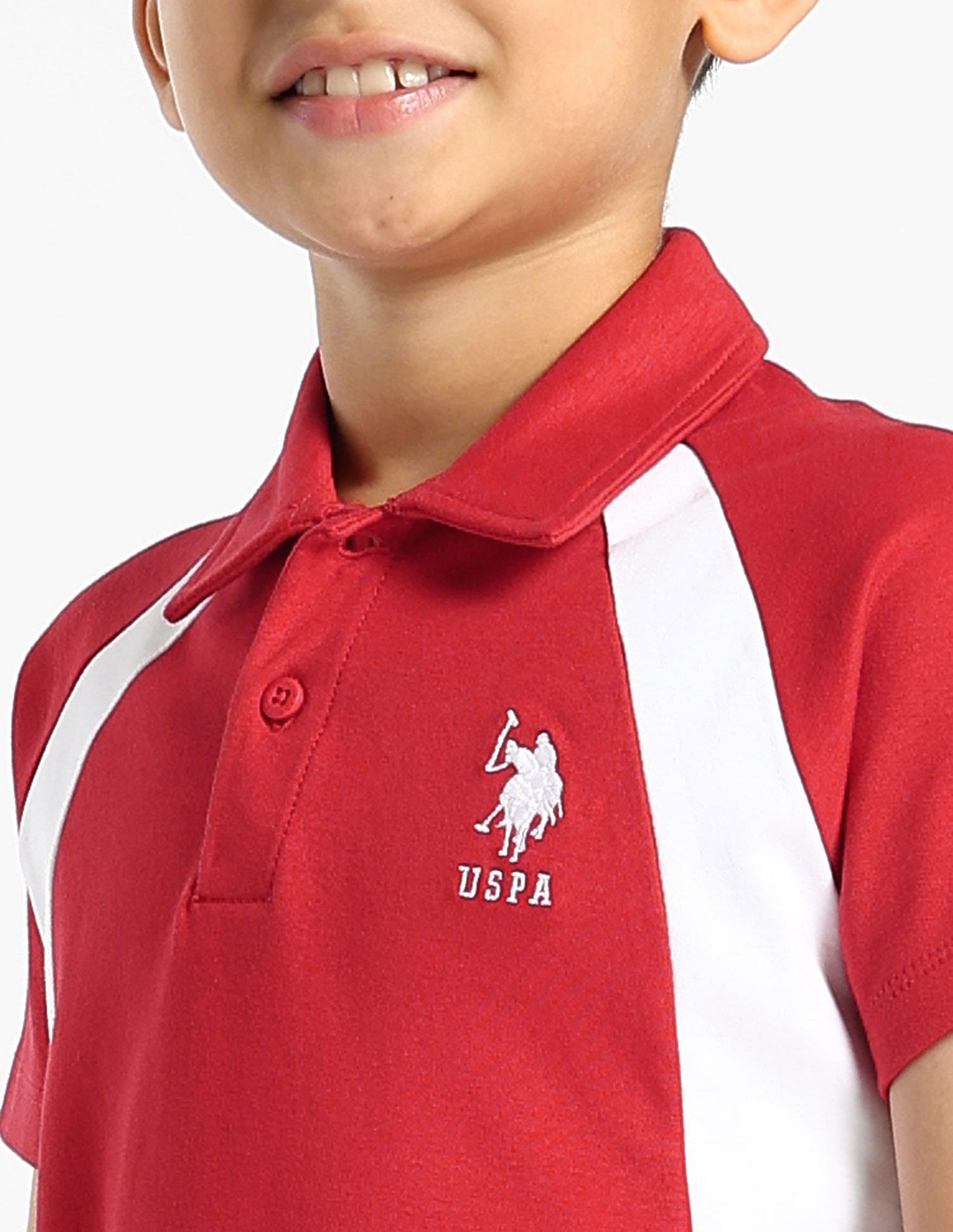 U.S. Polo Assn. Kids Boys Regular Fit Colourblocked Polo Shirt
