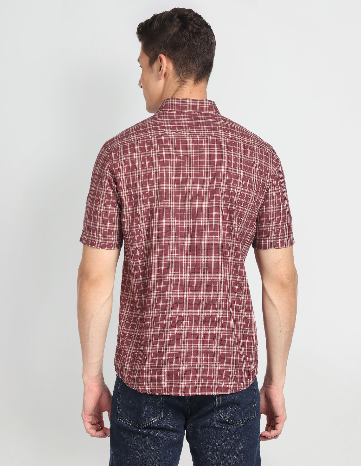 Arrow Sports Checkered Half Sleeve Casual Shirt