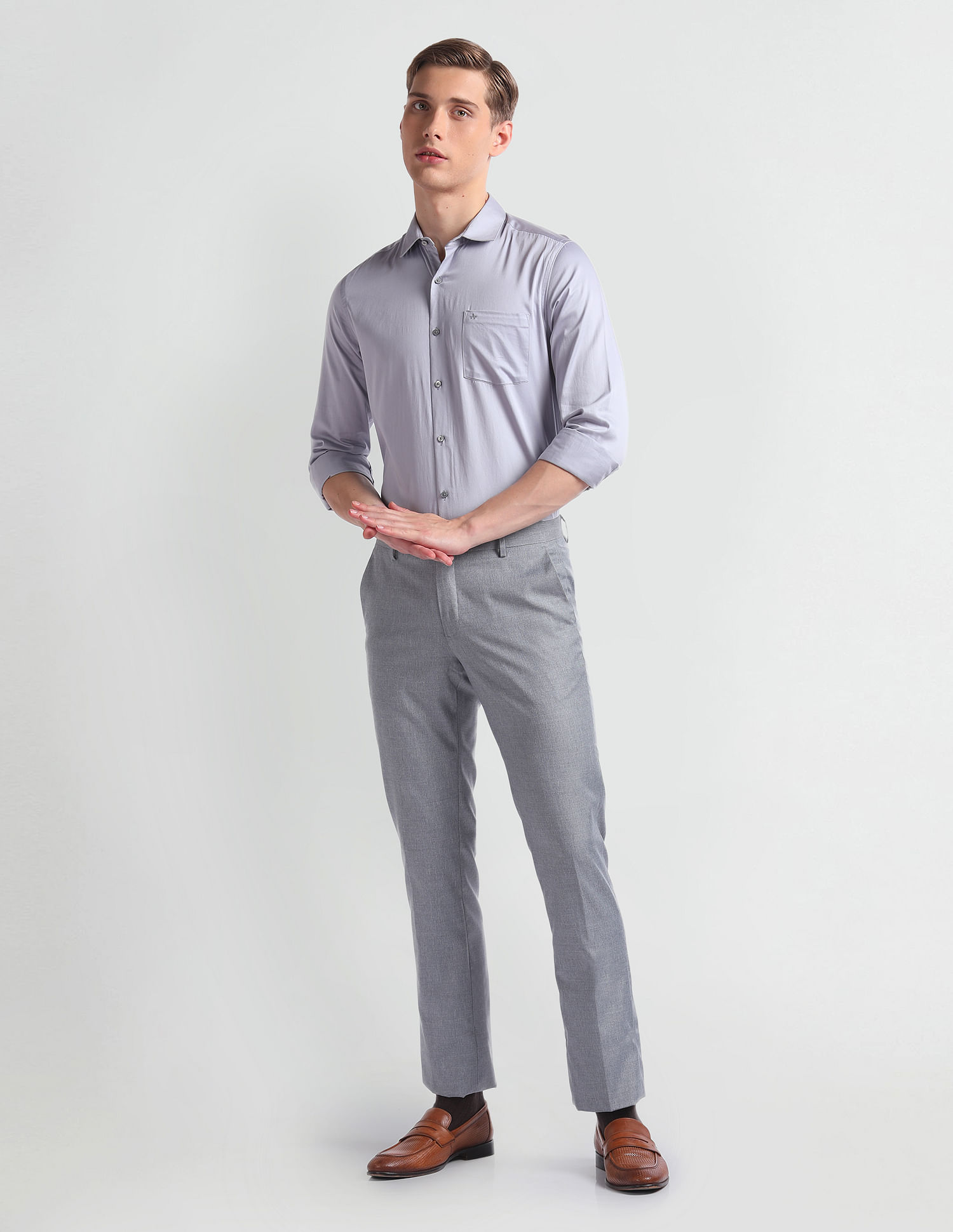 Arrow Tapered Fit Heathered Trousers