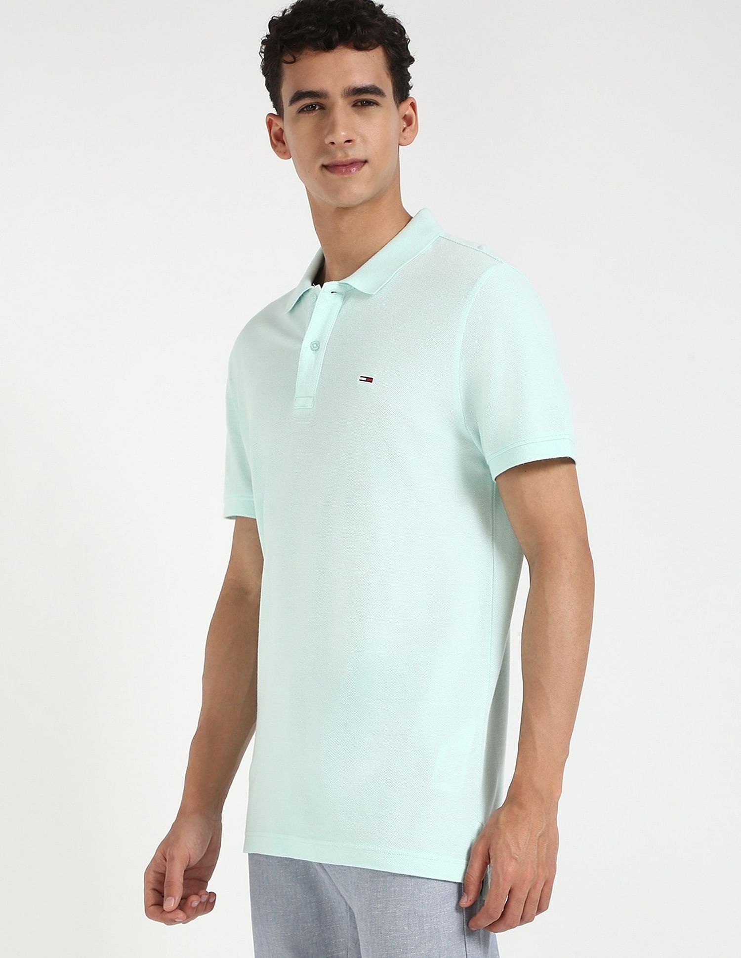 Tommy Hilfiger Solid Slim-Fit Cotton Polo Shirt