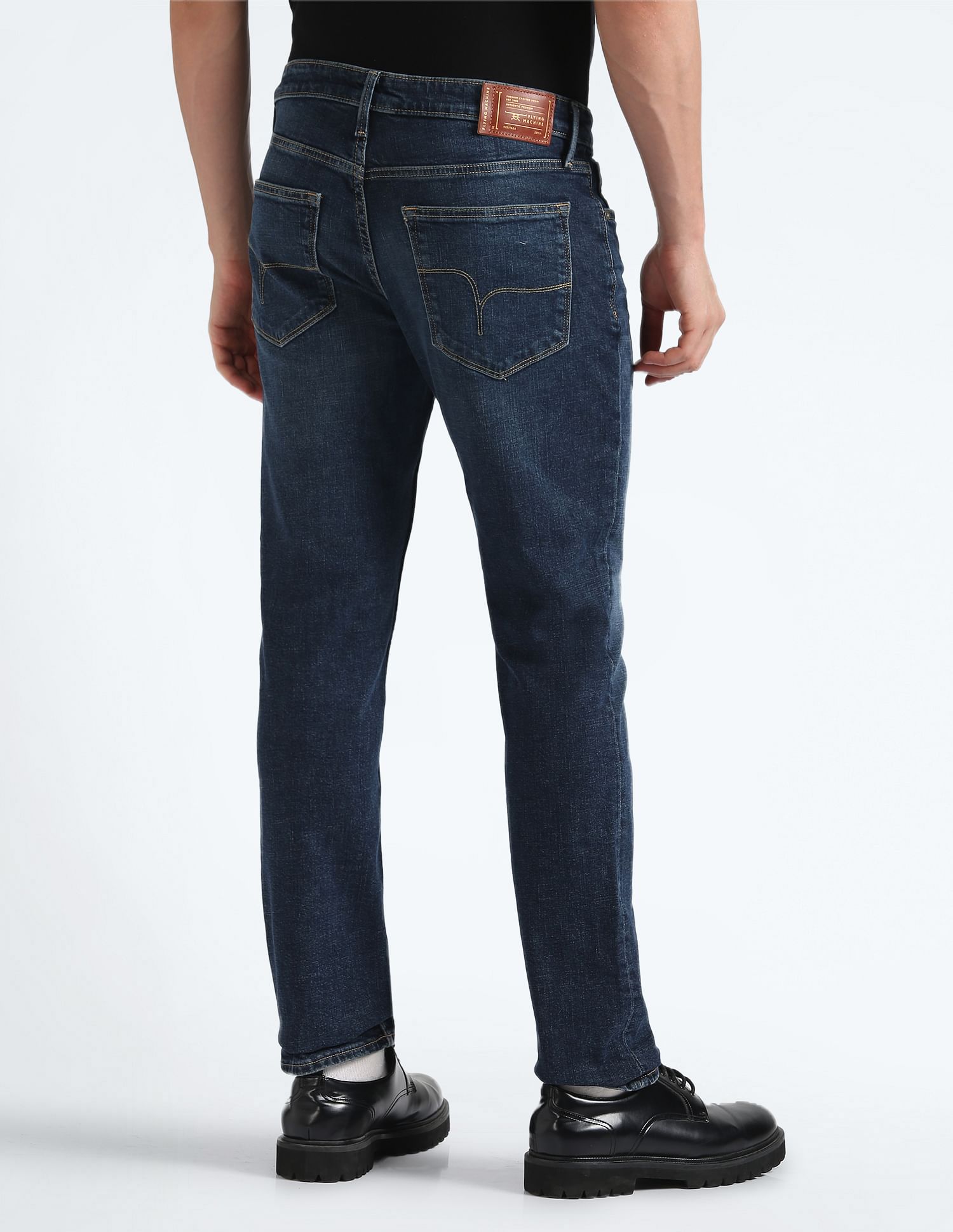 Flying Machine Mid Rise Freddie Slim Straight Jeans