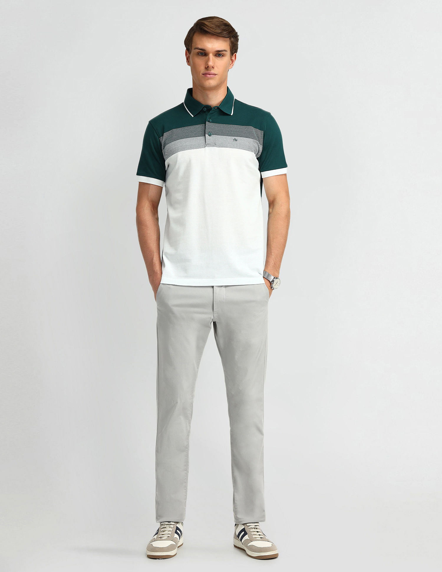 Arrow Colour Blocked Regular Polo Shirt