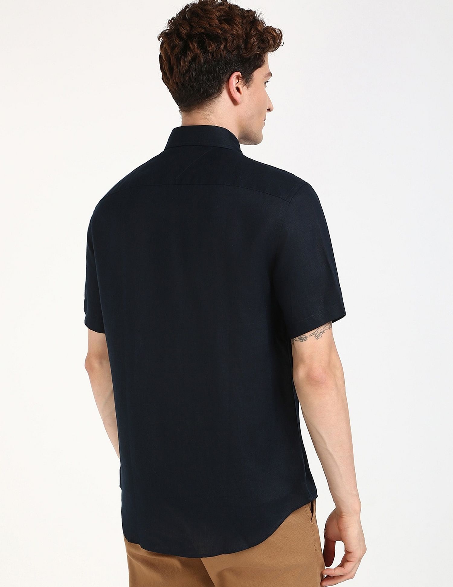 Tommy Hilfiger Solid Regular-Fit Linen Shirt