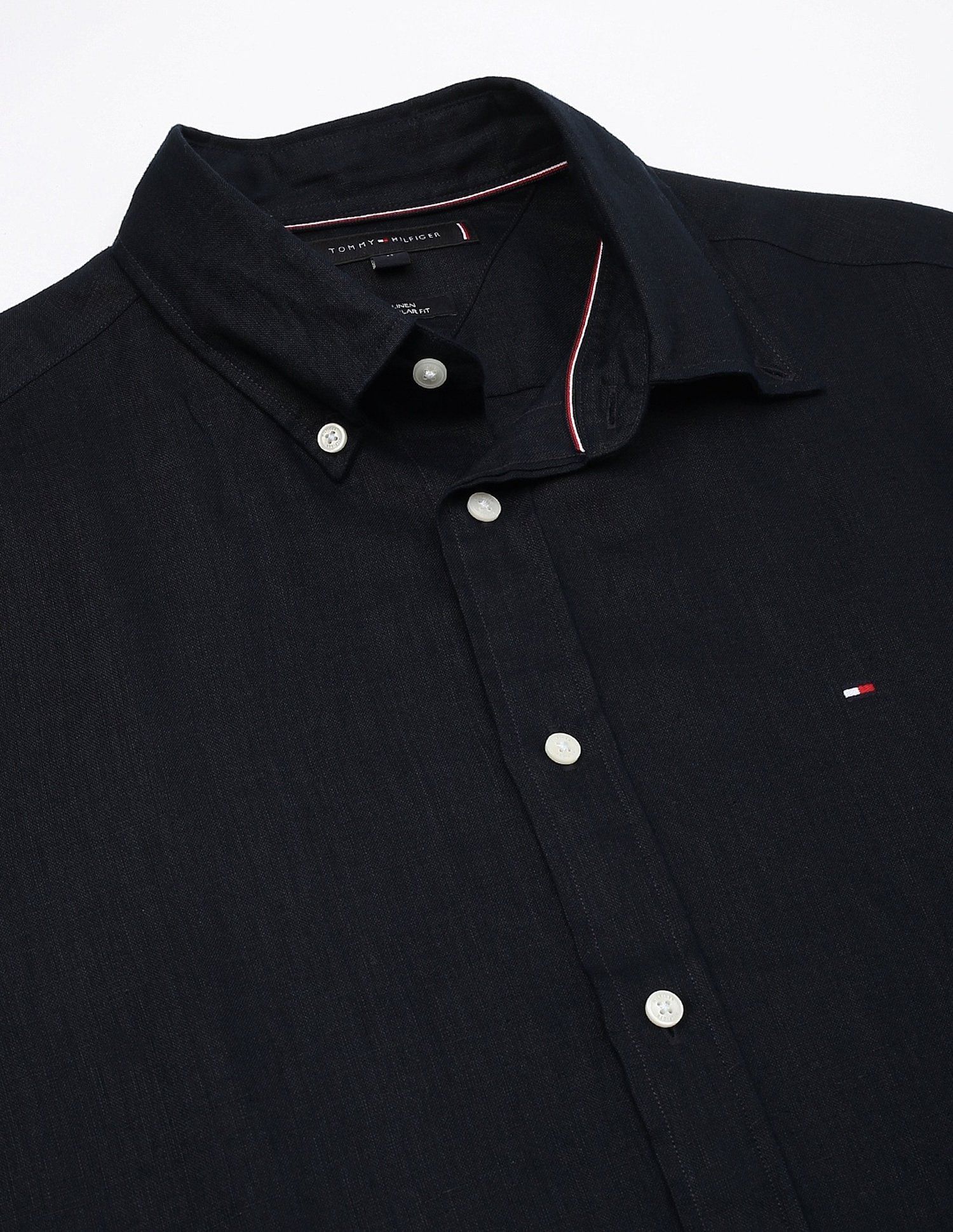 Tommy Hilfiger Solid Regular-Fit Linen Shirt