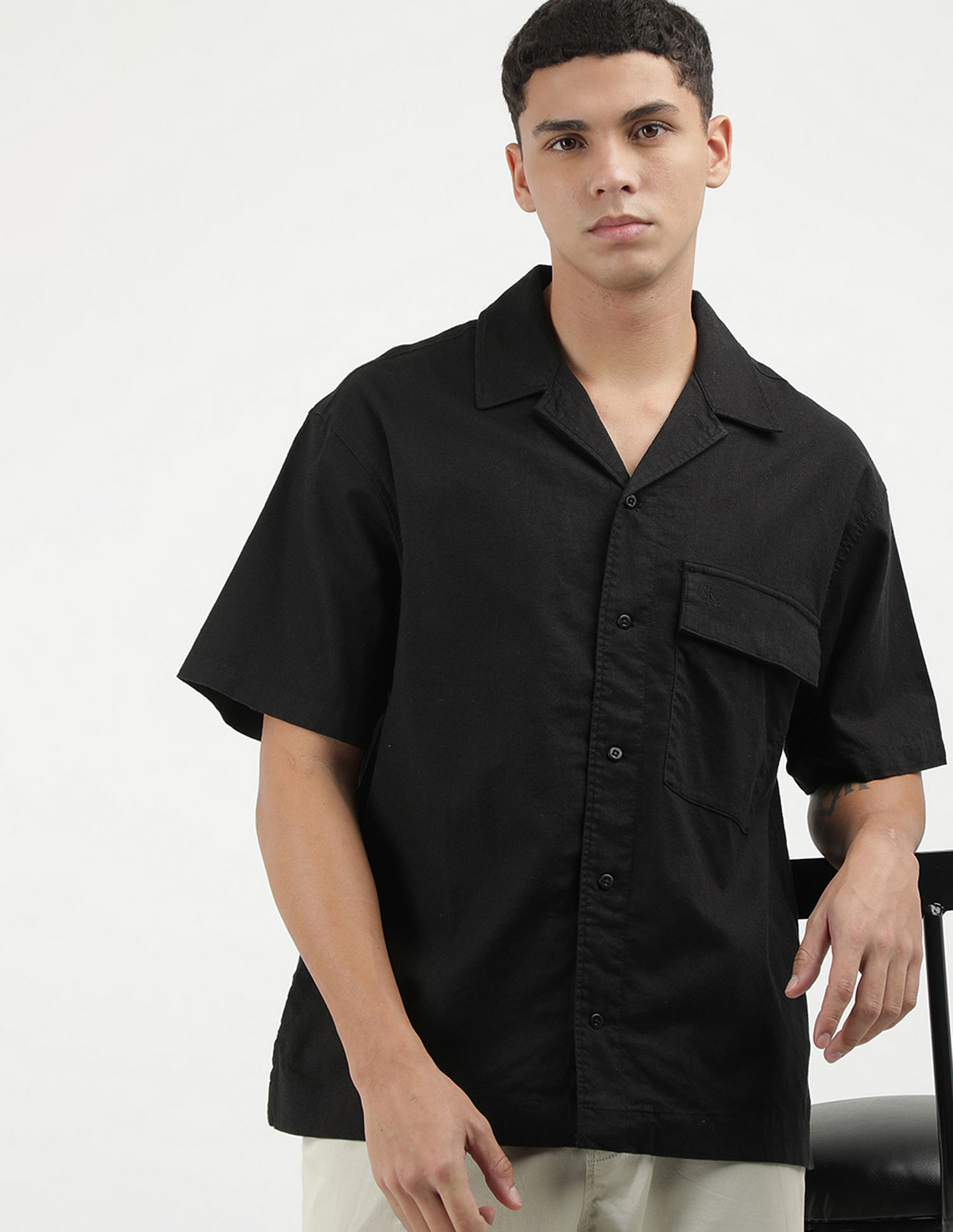Calvin Klein Jeans Relaxed Fit Linen Shirt