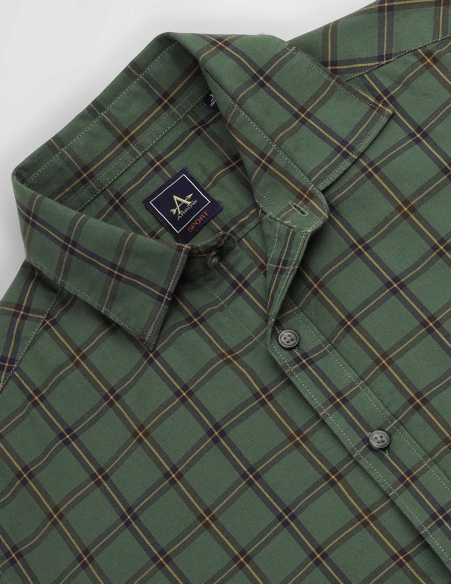 Arrow Sports Tartan Check Twill Shirt