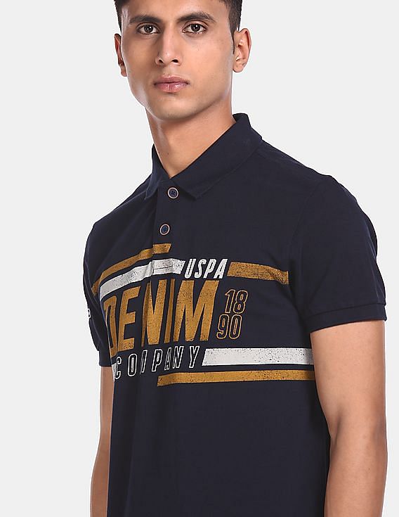 U.S. Polo Assn. Cotton Brand Print Polo Shirt