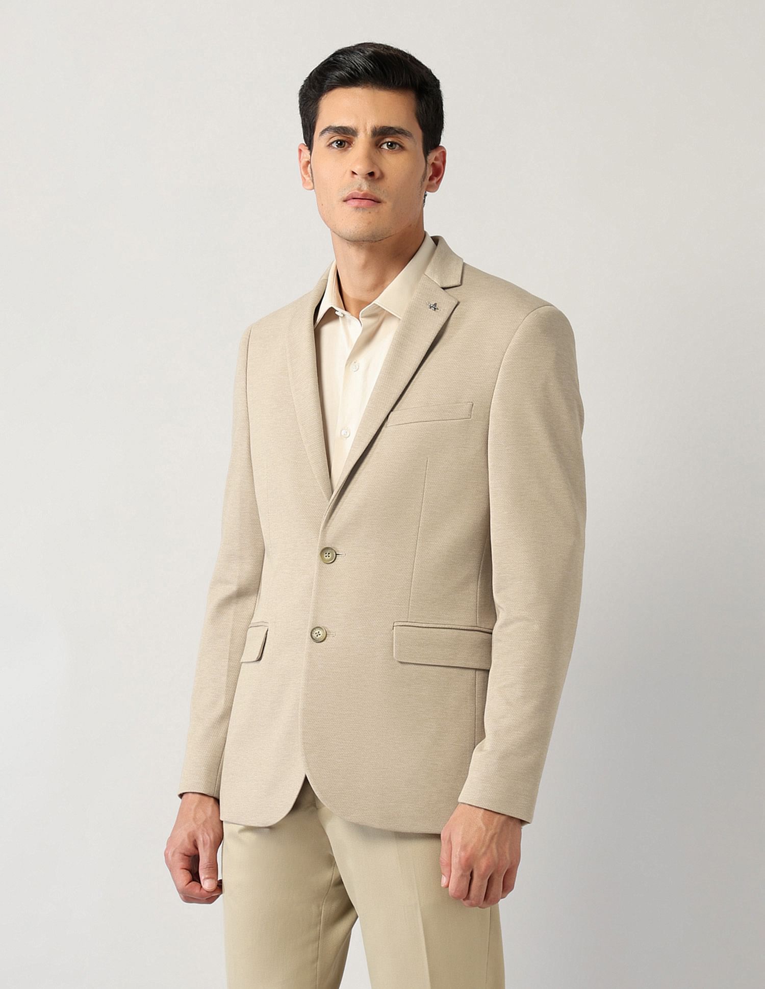 Arrow Zero Calorie Slim Fit Textured Blazer