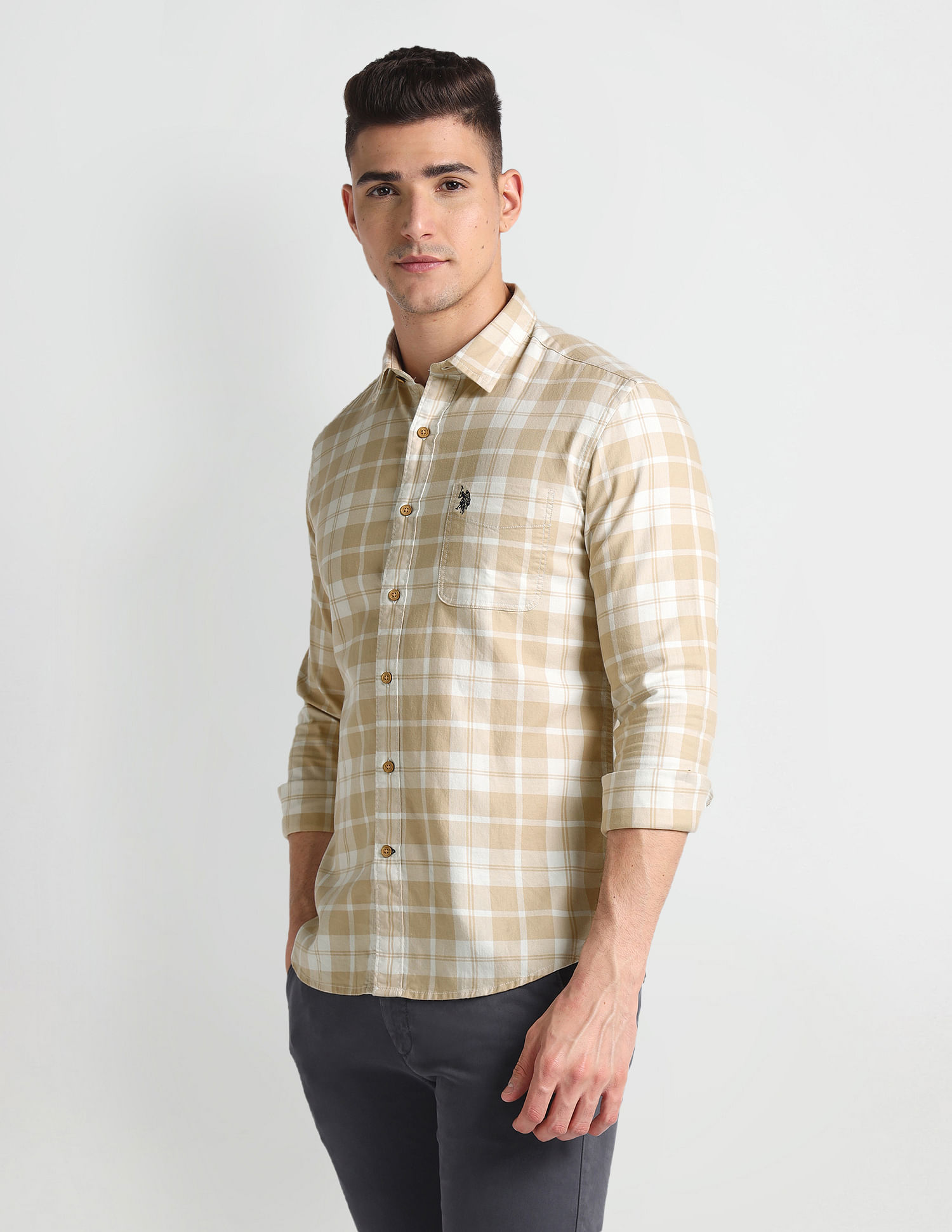 U.S. Polo Assn. Denim Co. Tartan Check Twill Shirt