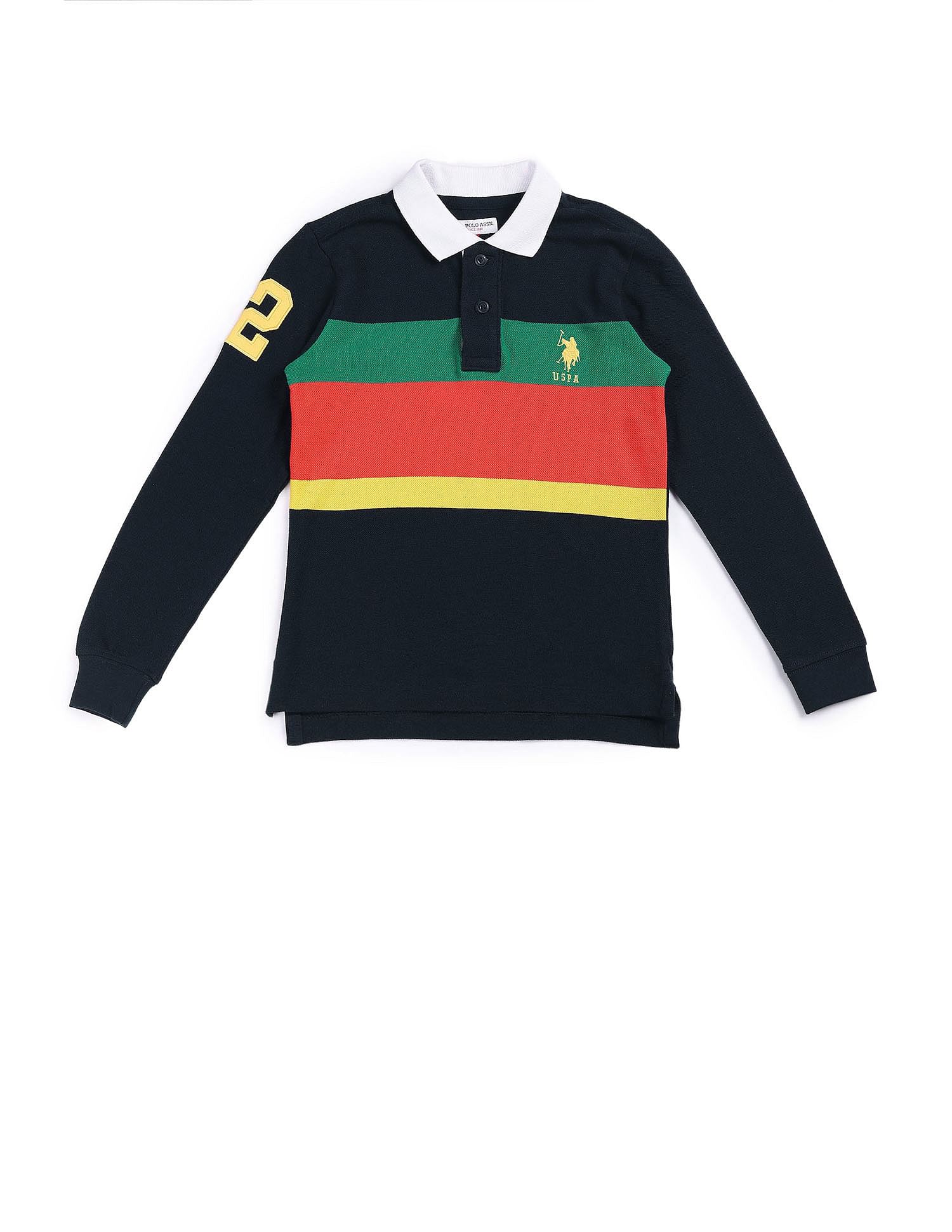U.S. Polo Assn. Kids Boys Colour Blocked Polo Shirt